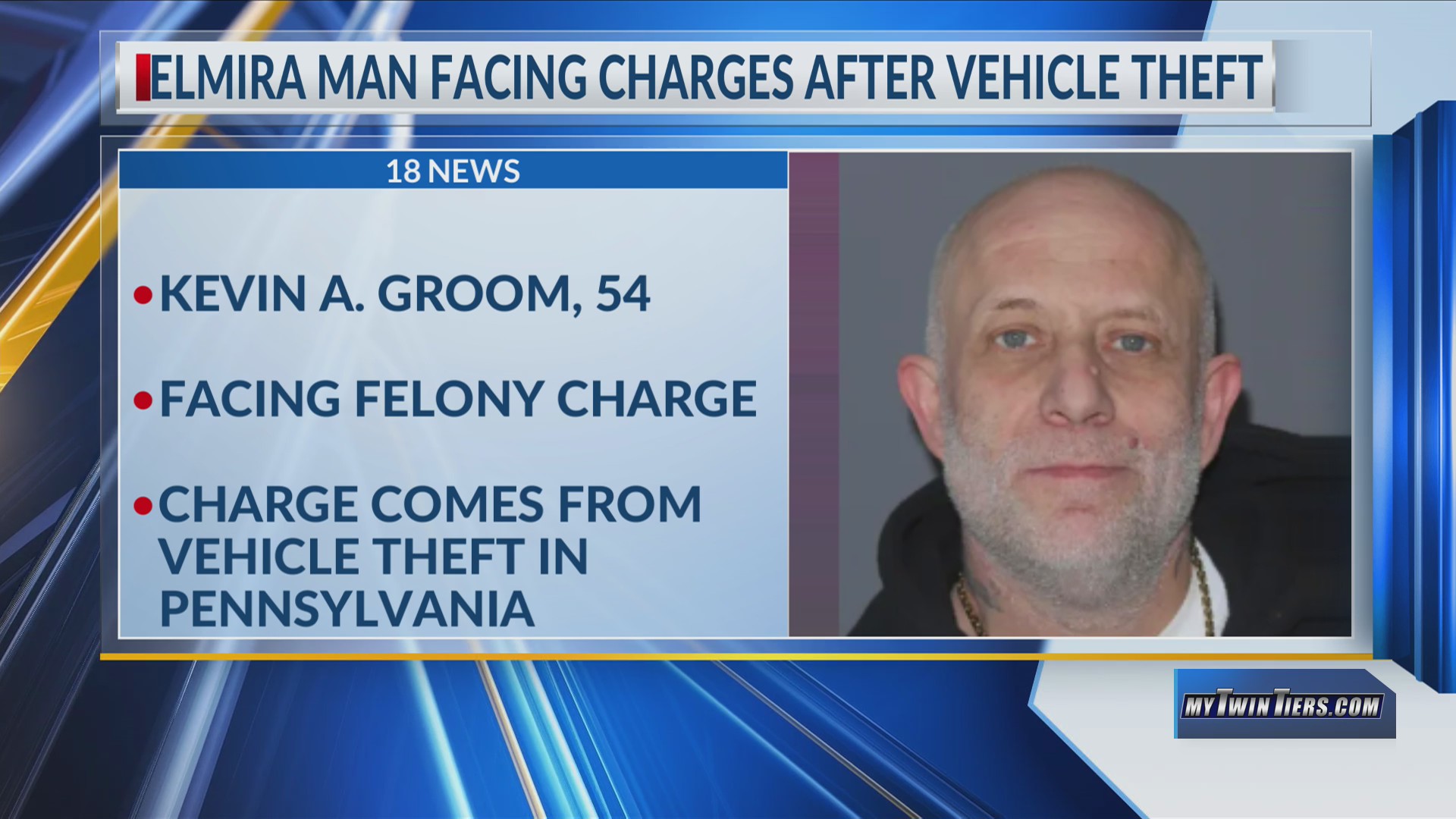 Elmira man arrested following vehicle theft – WETM – MyTwinTiers.com