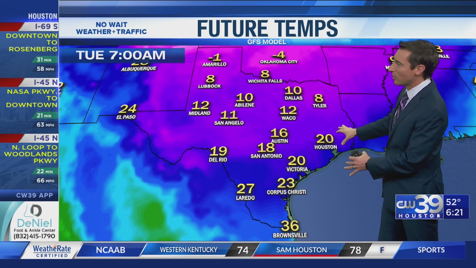Tracking two cold fronts | Hard freeze next week – CW39 Houston