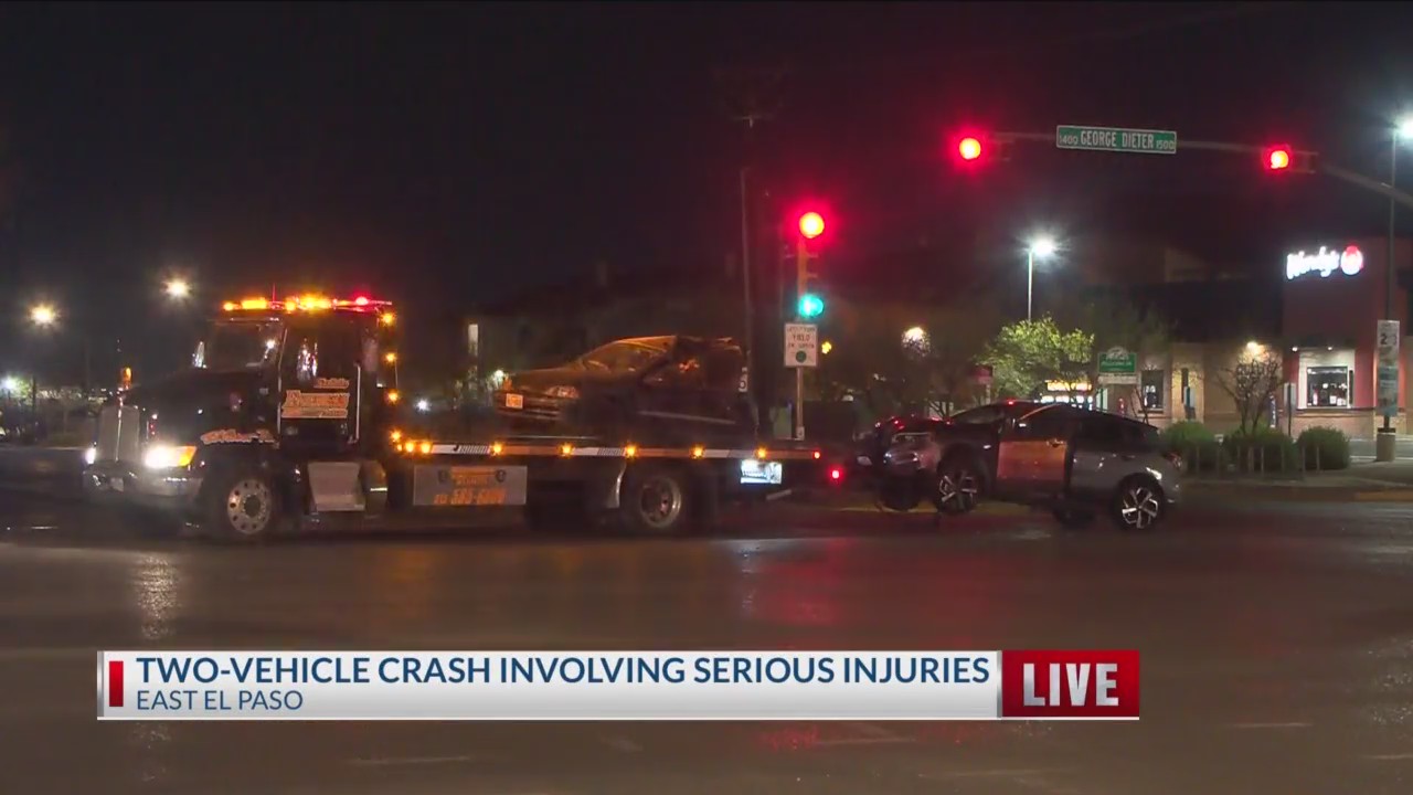 Two-vehicle crash causes serious injuries in East El Paso – KTSM 9 News