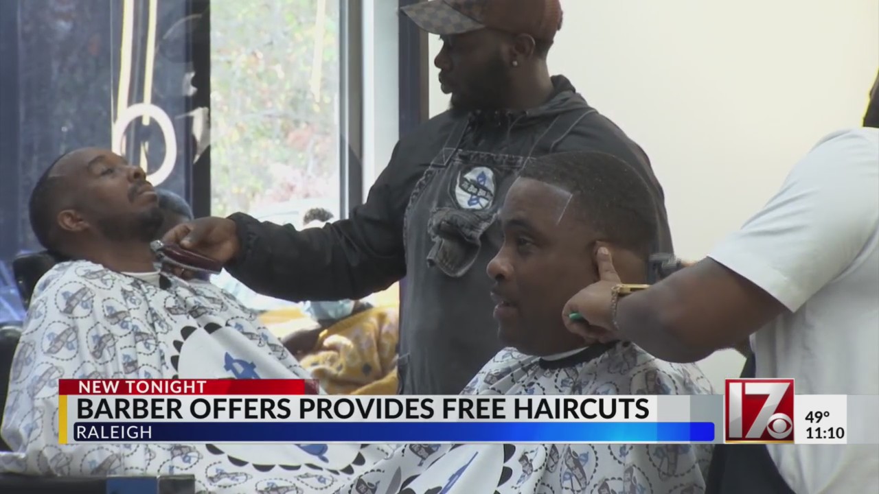 Raleigh barber offers free haircuts just ahead of Christmas
