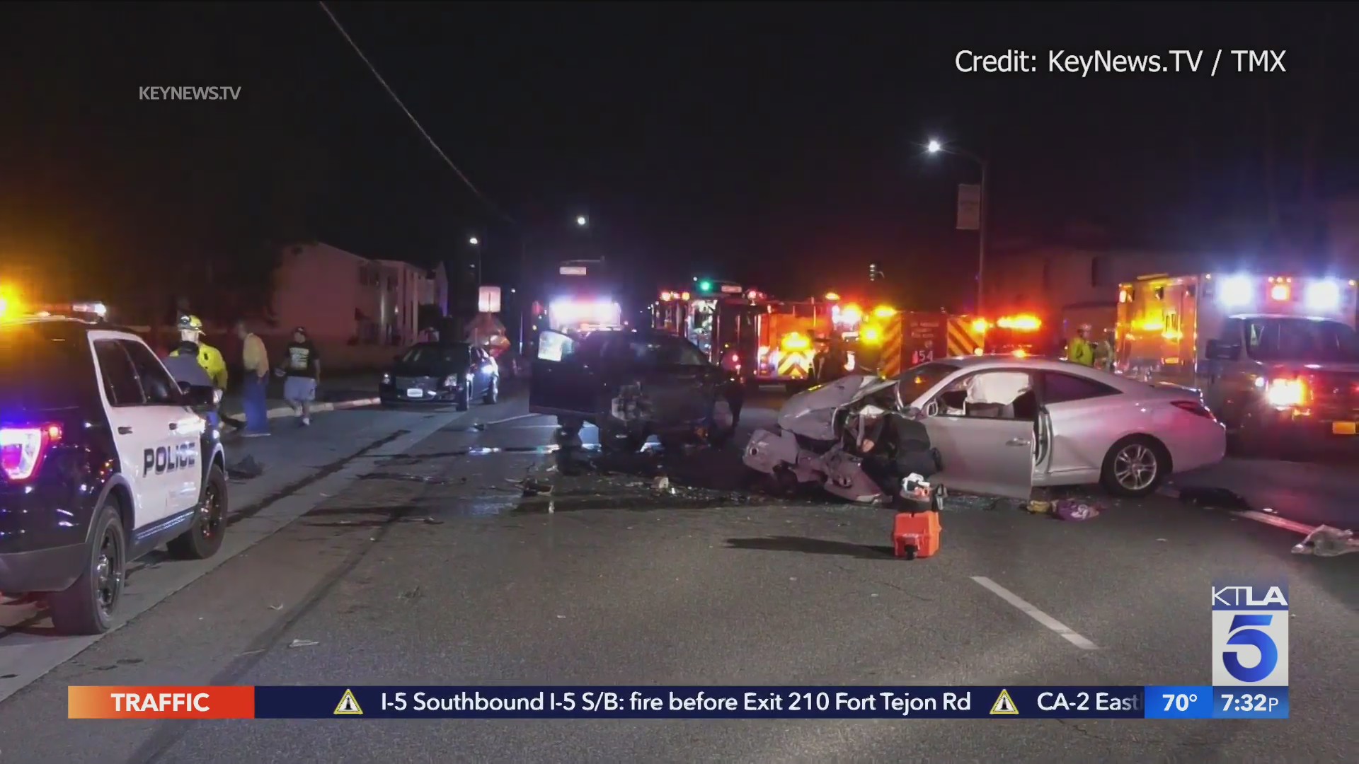 6 hurt in Covina crash KTLA