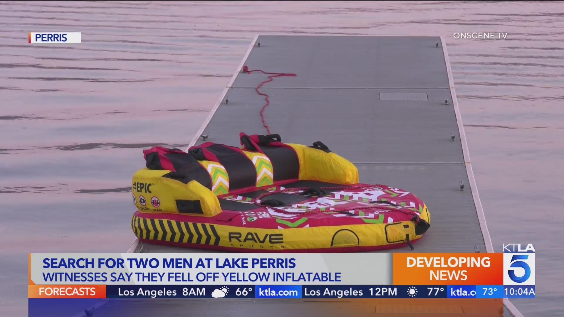 2 men missing in Lake Perris after tubing accident KTLA