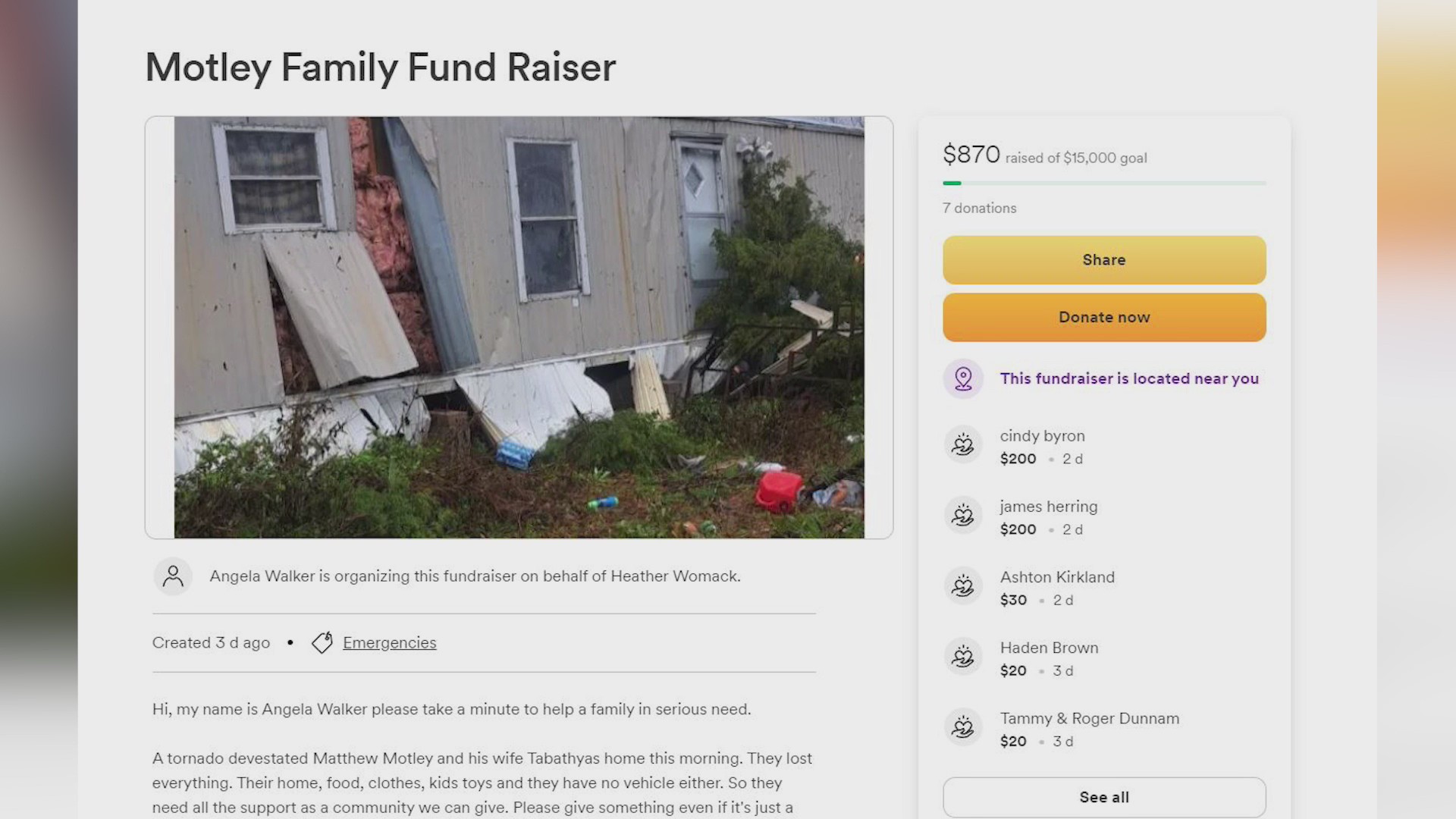 Cottonwood family in of financial help getting a new home WDHN