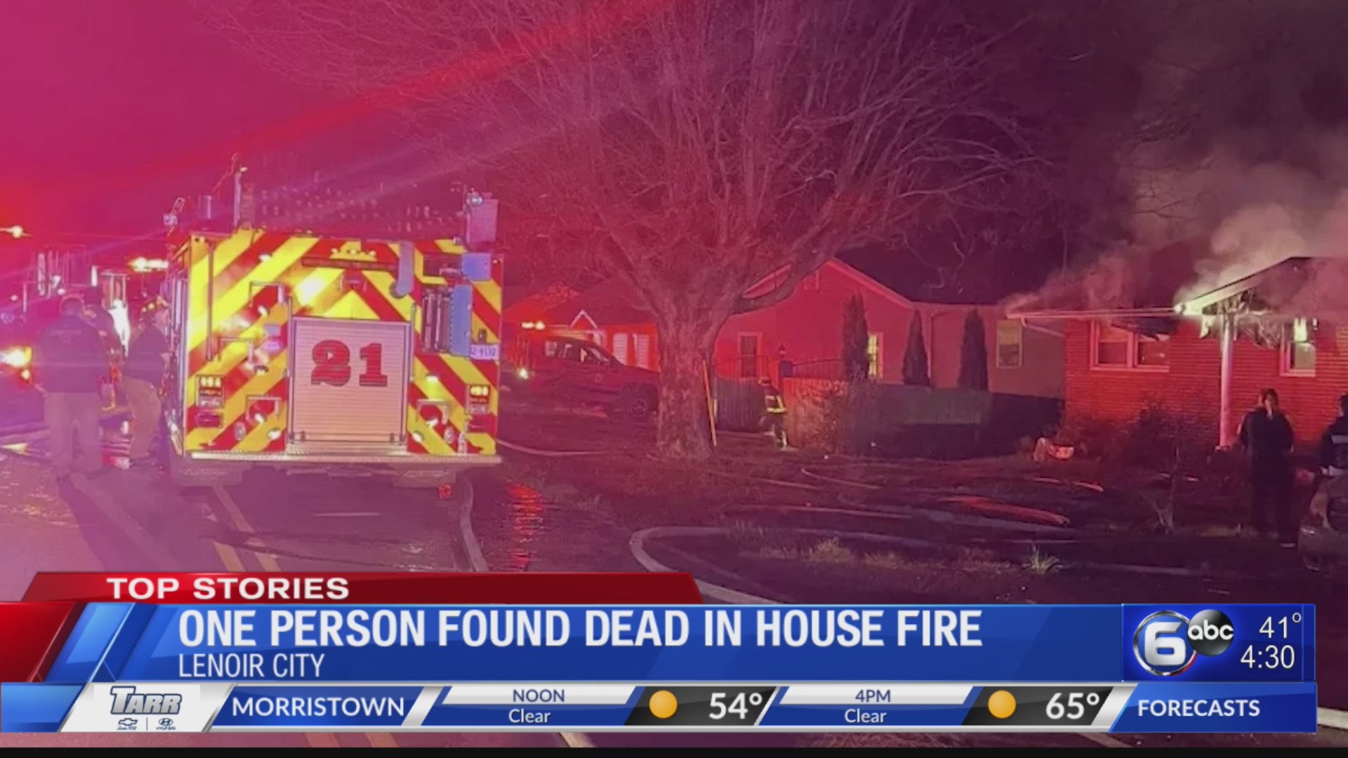 One person found dead in Lenoir City house fire WATE 6 On Your Side