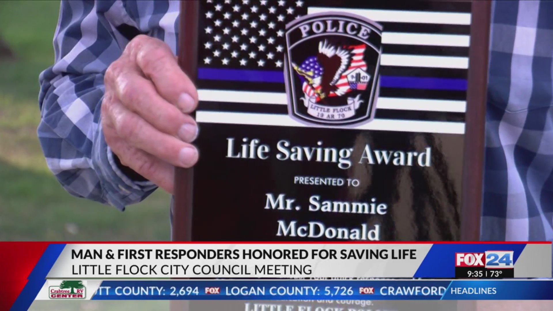 Man & first responders honored for saving life – KNWA FOX24