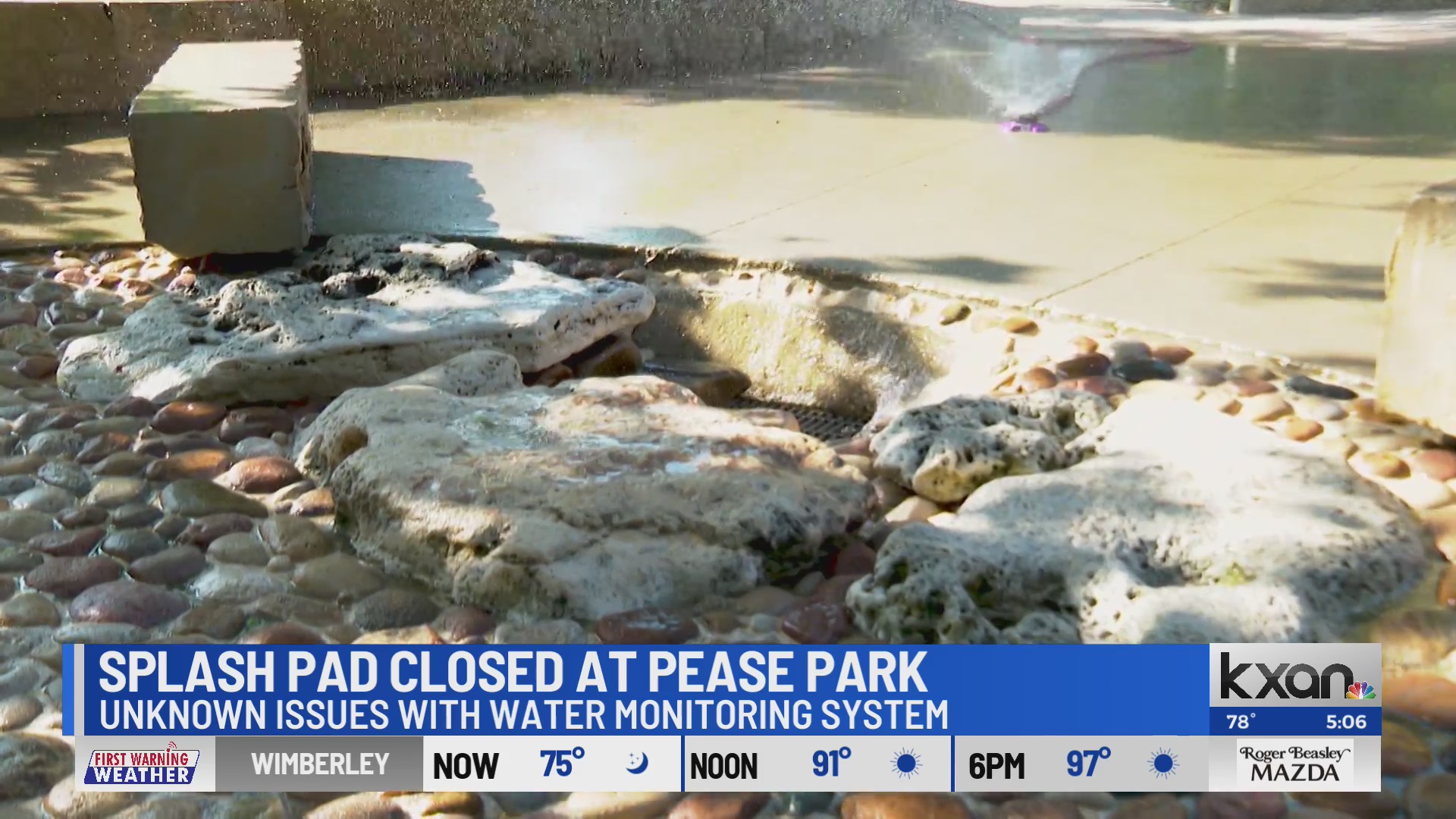 Splash pad malfunctioning at Pease Park KXAN News Today KXAN Austin