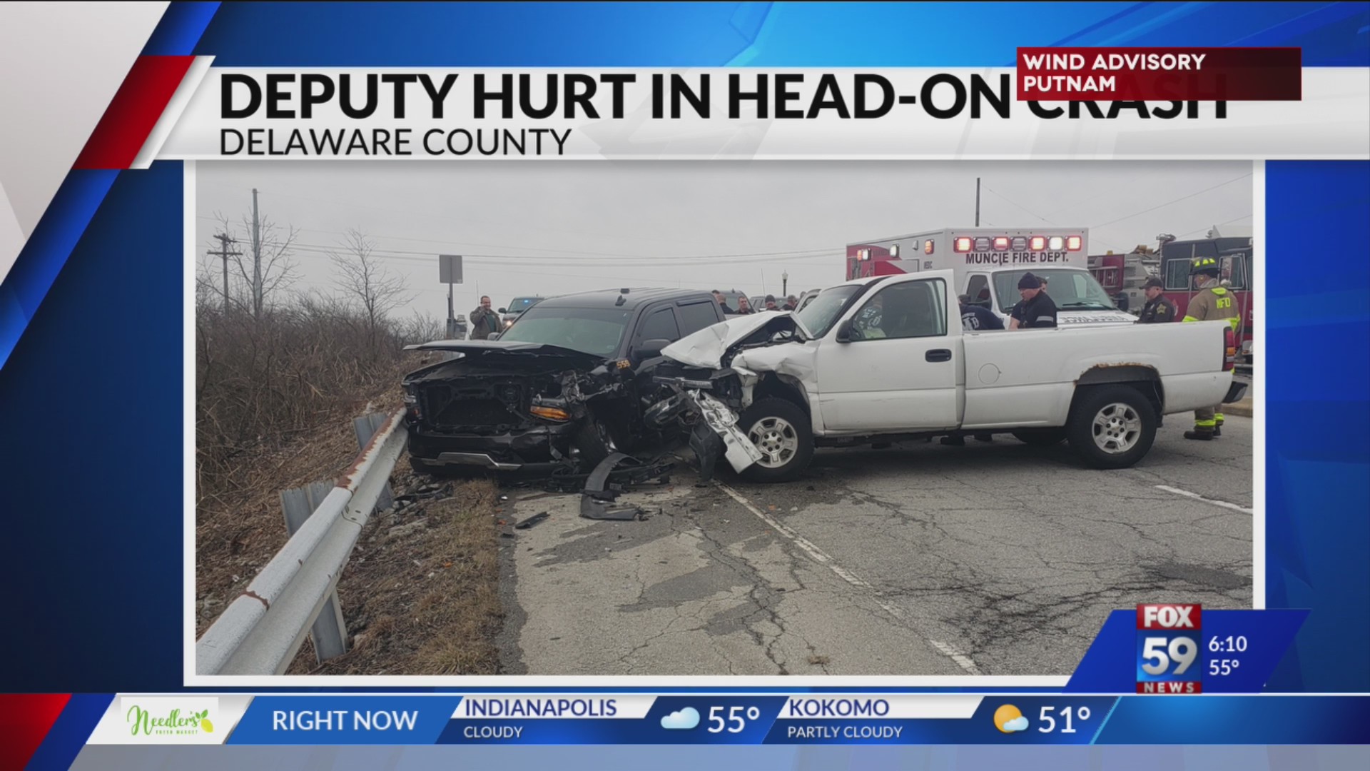 Deputy hospitalized after crash involving OWI suspect in Muncie – Fox 59