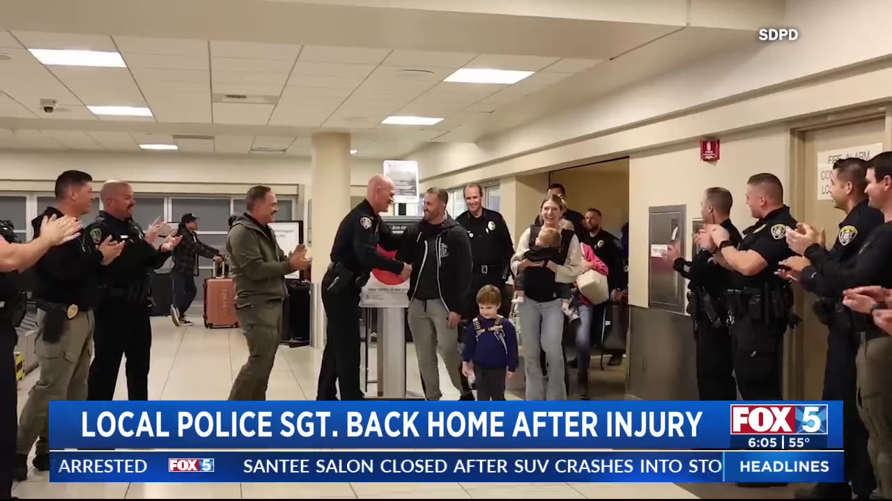 Local Police Sergeant Back Home After Injury – FOX 5 San Diego & KUSI News