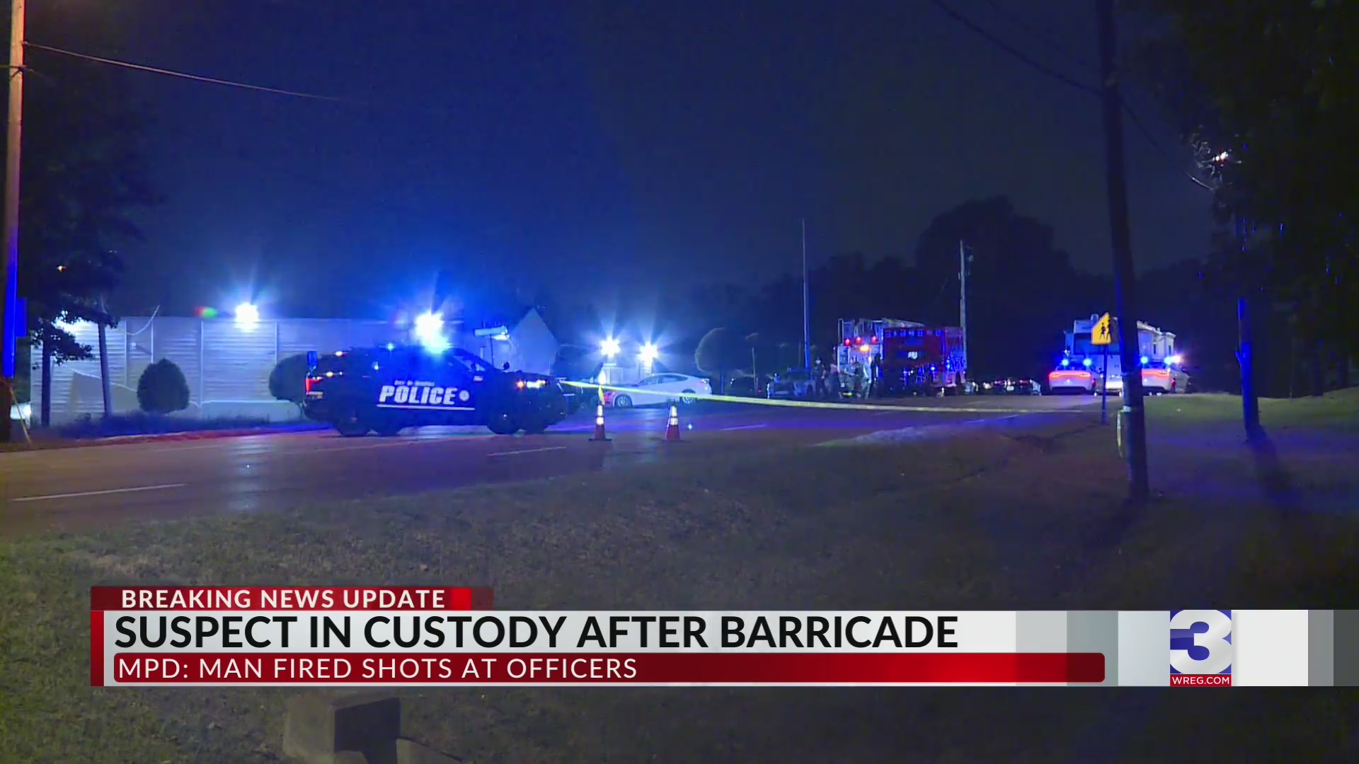 Suspect in custody after firing shots at officers during barricade ...