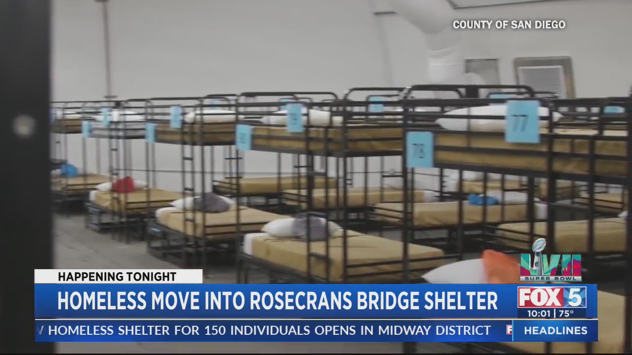 Homeless Move Into Rosecrans Bridge Shelter – FOX 5 San Diego & KUSI News