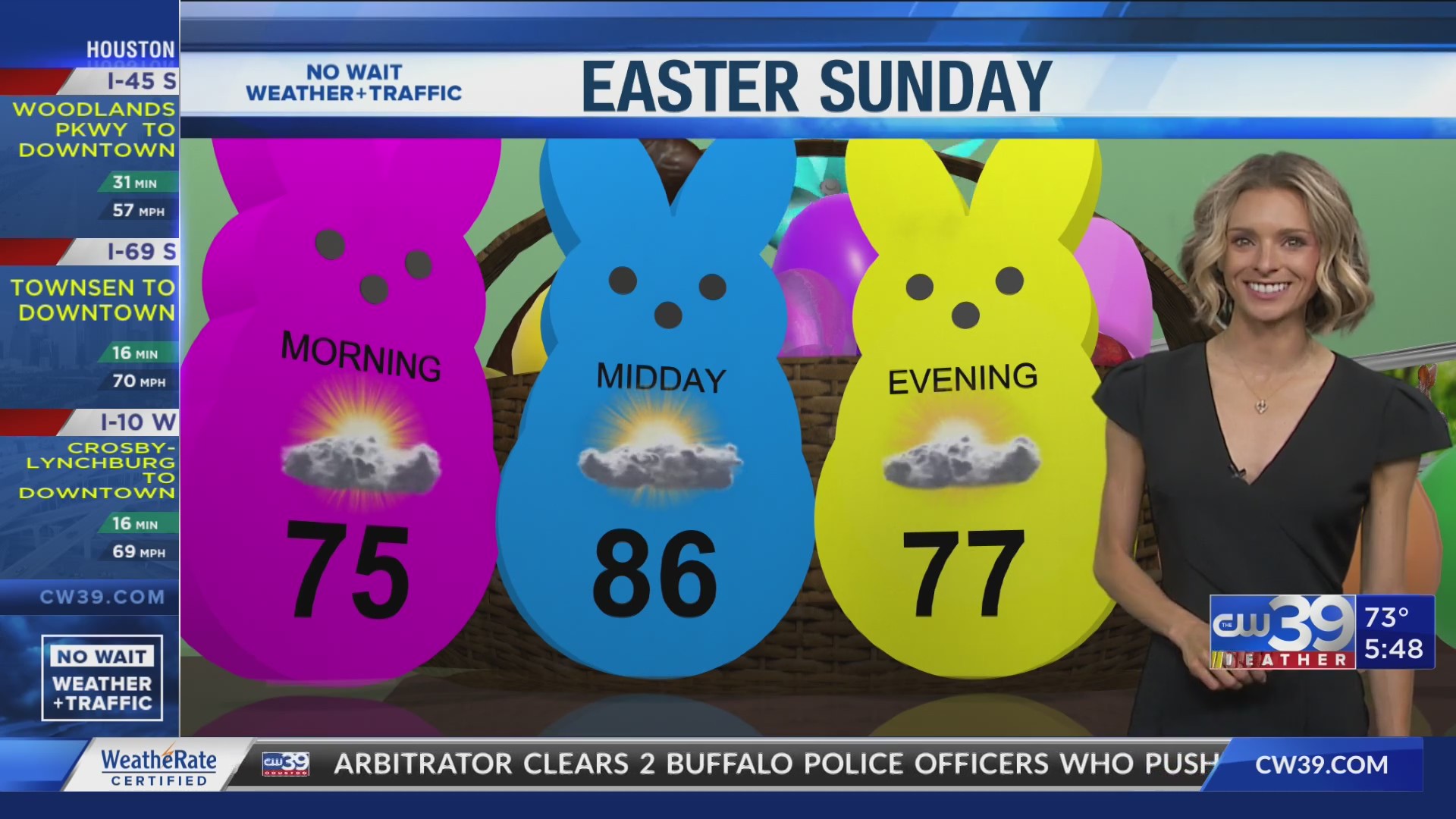 Houston Weather Easter Sunday forecast Carrigan Chauvin CW39 Houston