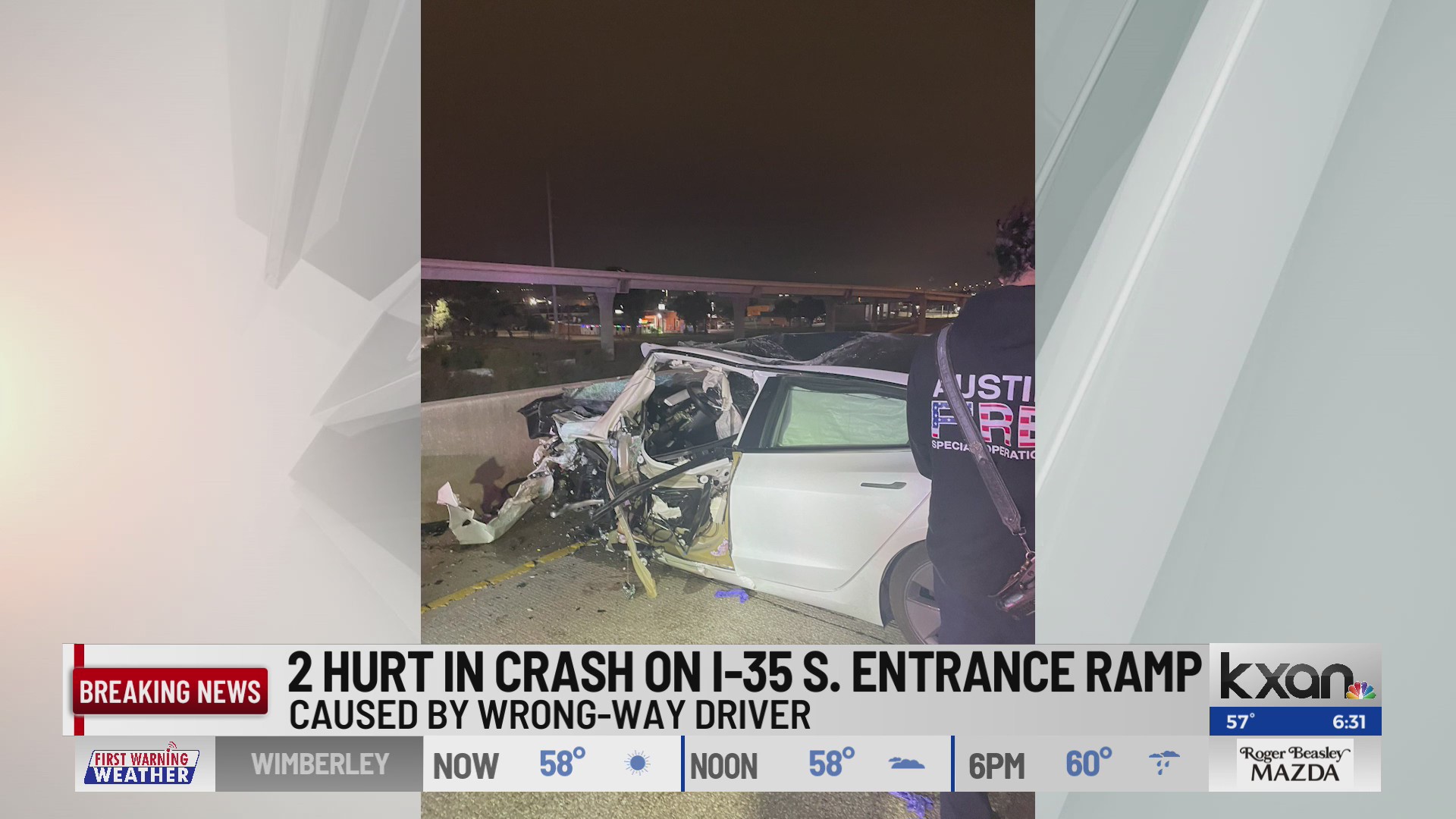2 injured in crash on entrance ramp caused by wrong-way driver – KXAN ...