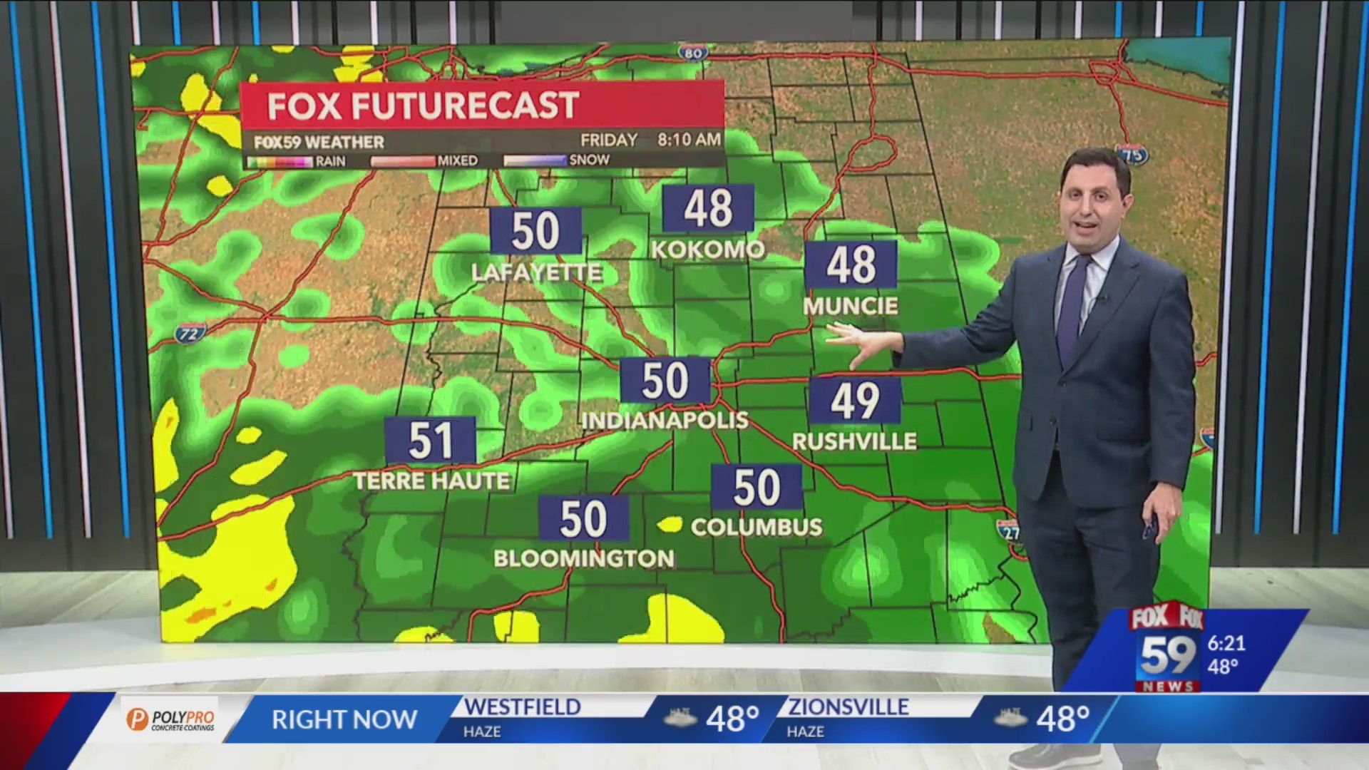 Rainy end to the work week before a cool down this weekend – Fox 59