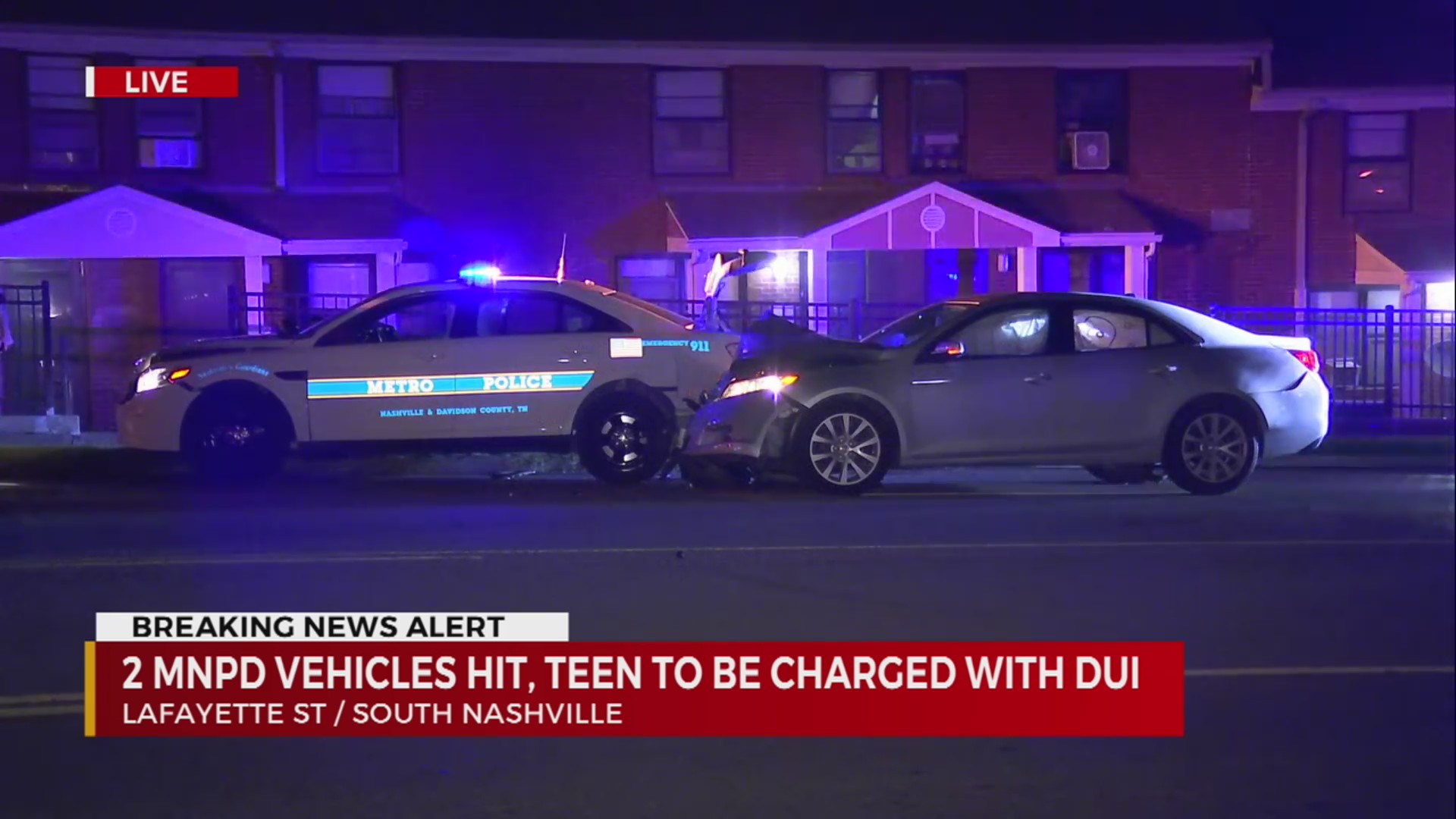 Teen charged with DUI after MNPD cruisers hit – WKRN News 2