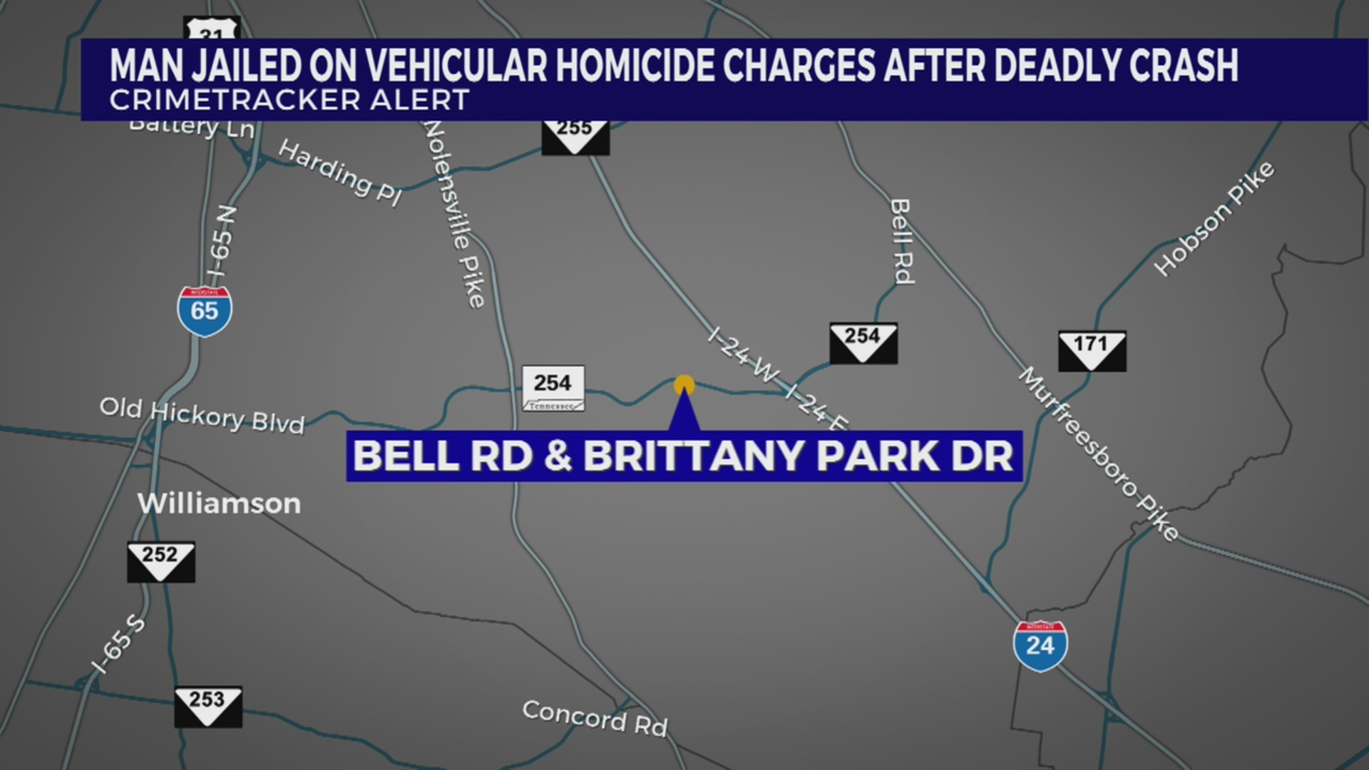 Man jailed on vehicular homicide charge after deadly crash – WKRN News 2