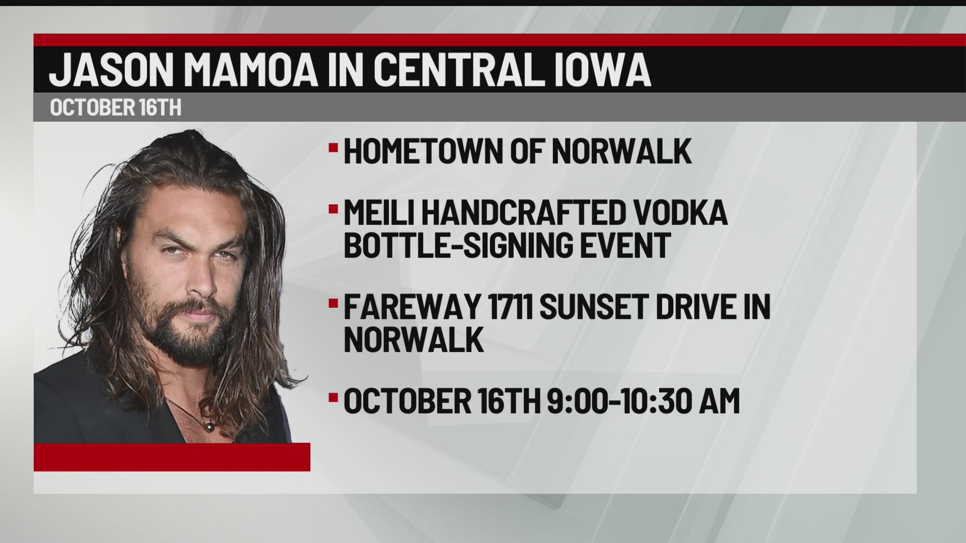 Jason Momoa coming home to Iowa to promote new handcrafted vodka ...