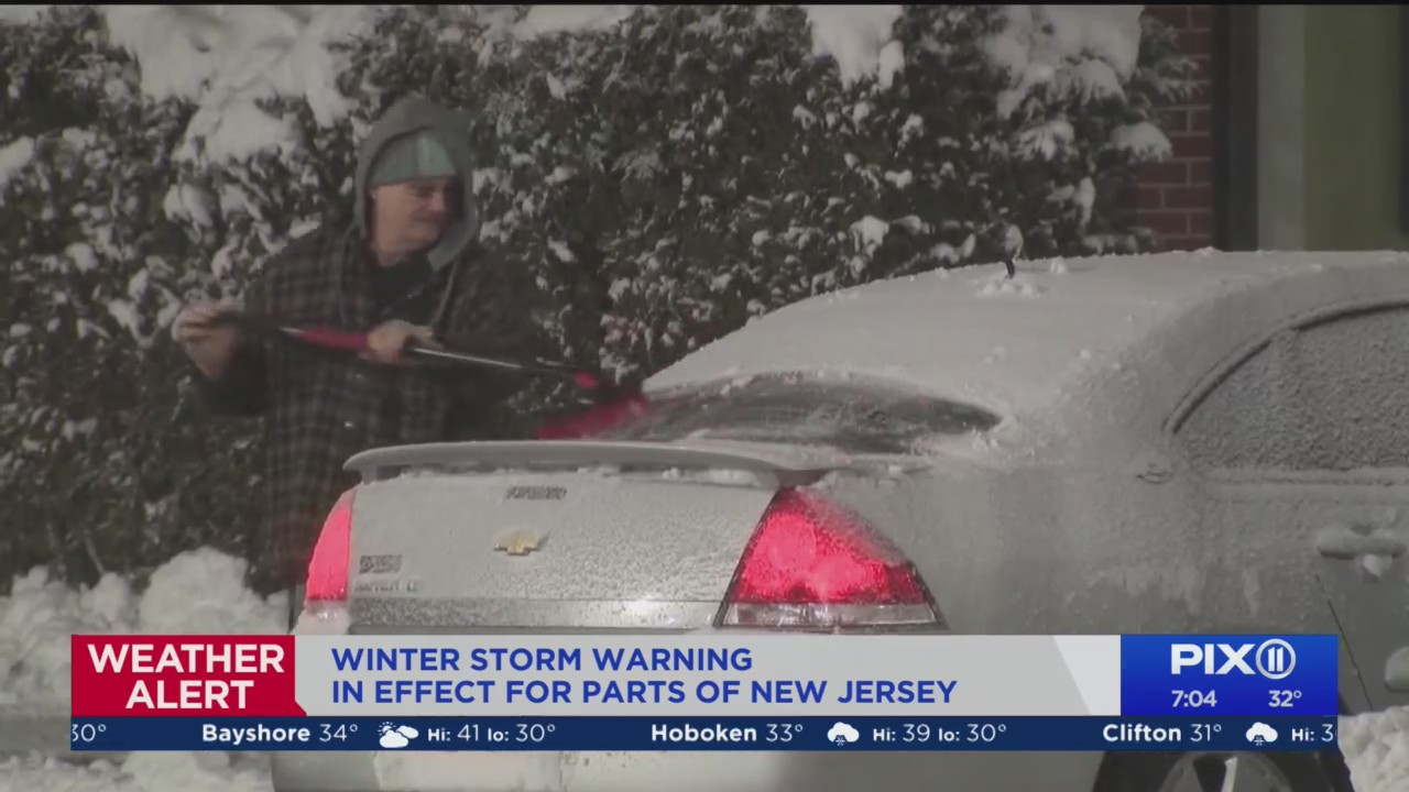 Heavy snowfall in parts of New Jersey after winter snowstorm – PIX11