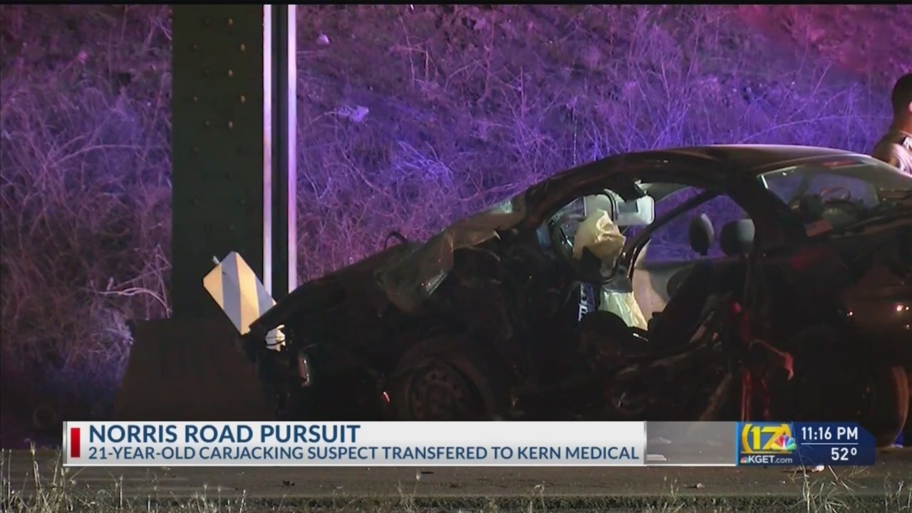 Pursuit of carjacking suspect ends in crash in Oildale – KGET 17 News
