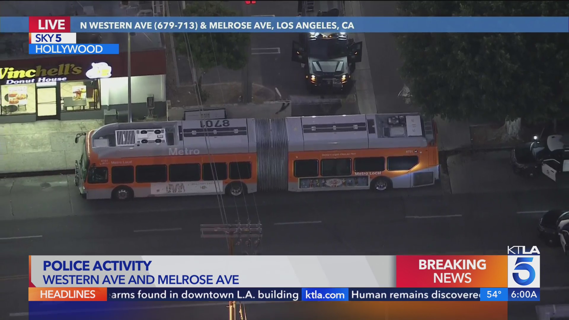 Police respond to reports of armed man on Metro bus in Hollywood – KTLA