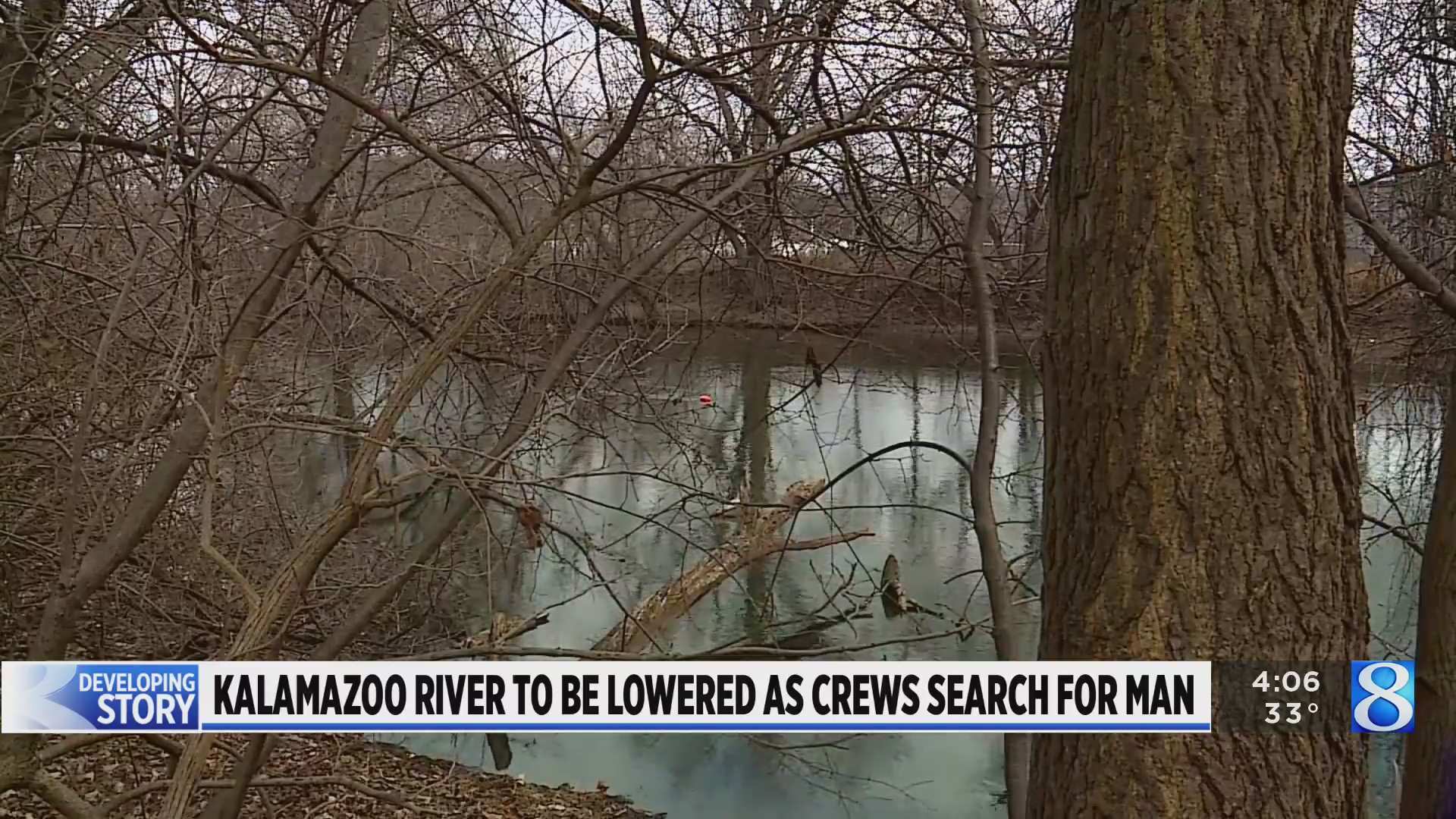 Kalamazoo River to be lowered as crews search for man