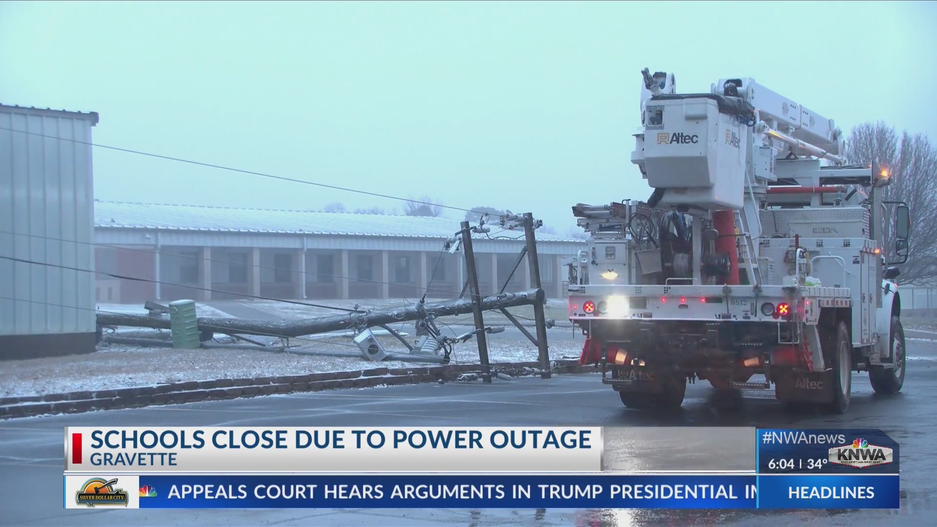 Gravette schools closed following garbage truck crash, power outage