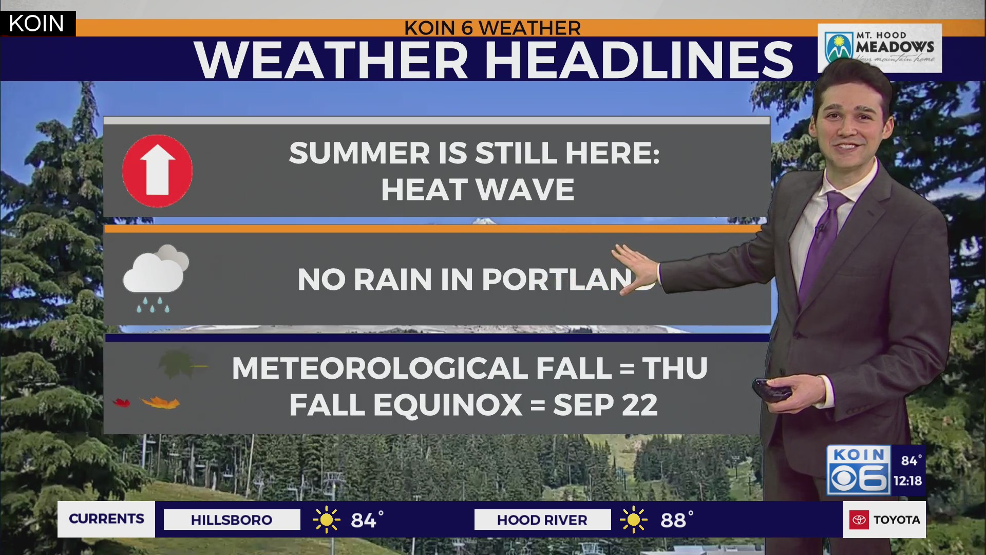 Weather forecast: Pushing record heat in Portland this afternoon – KOIN.com