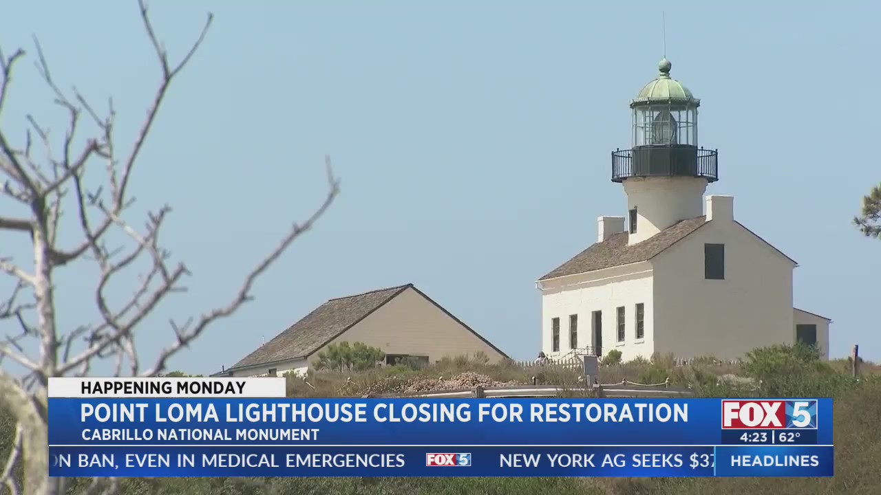 Point Loma Lighthouse Closing For Restoration FOX 5 San Diego & KUSI News