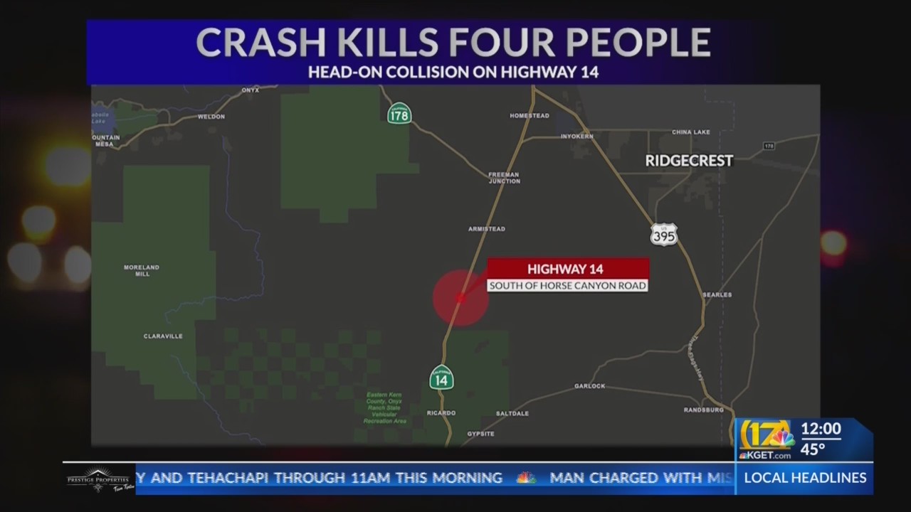 Coroner identifies 4 killed in Highway 14 crash – KGET 17 News