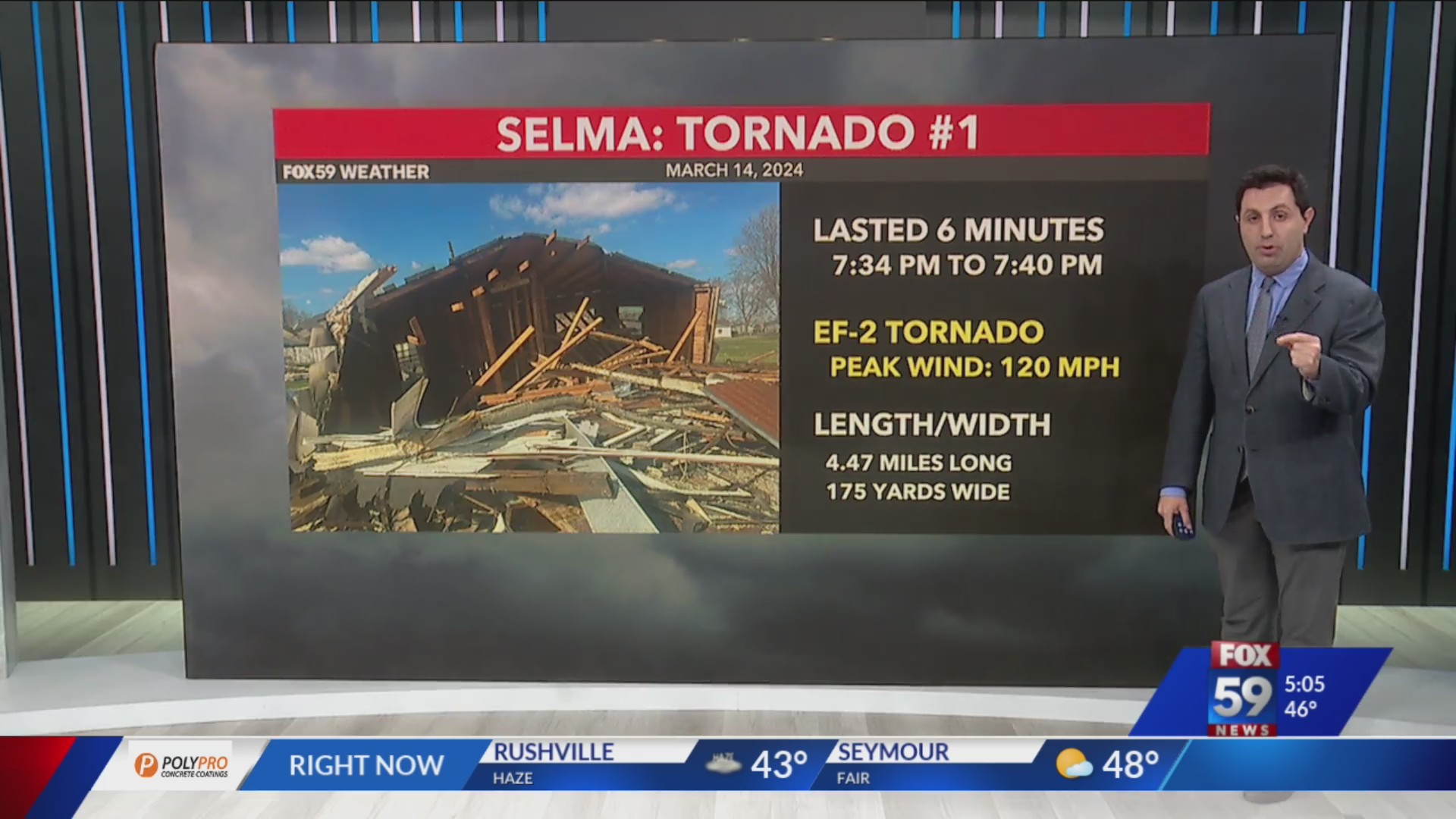 NWS: Two separate tornadoes in Selma and Winchester on March 14 – Fox 59