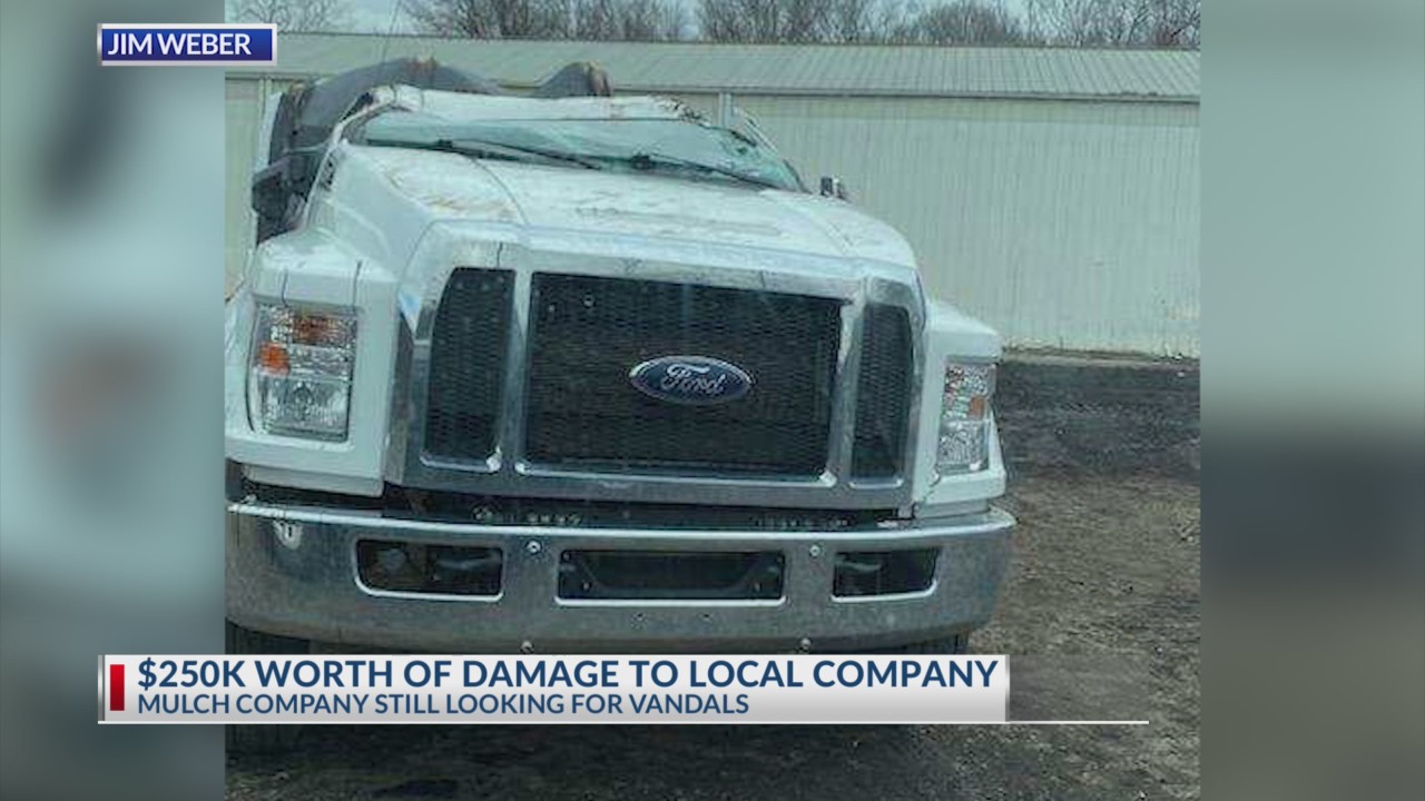 Mulch company looking for vandals who caused 250k worth of damage