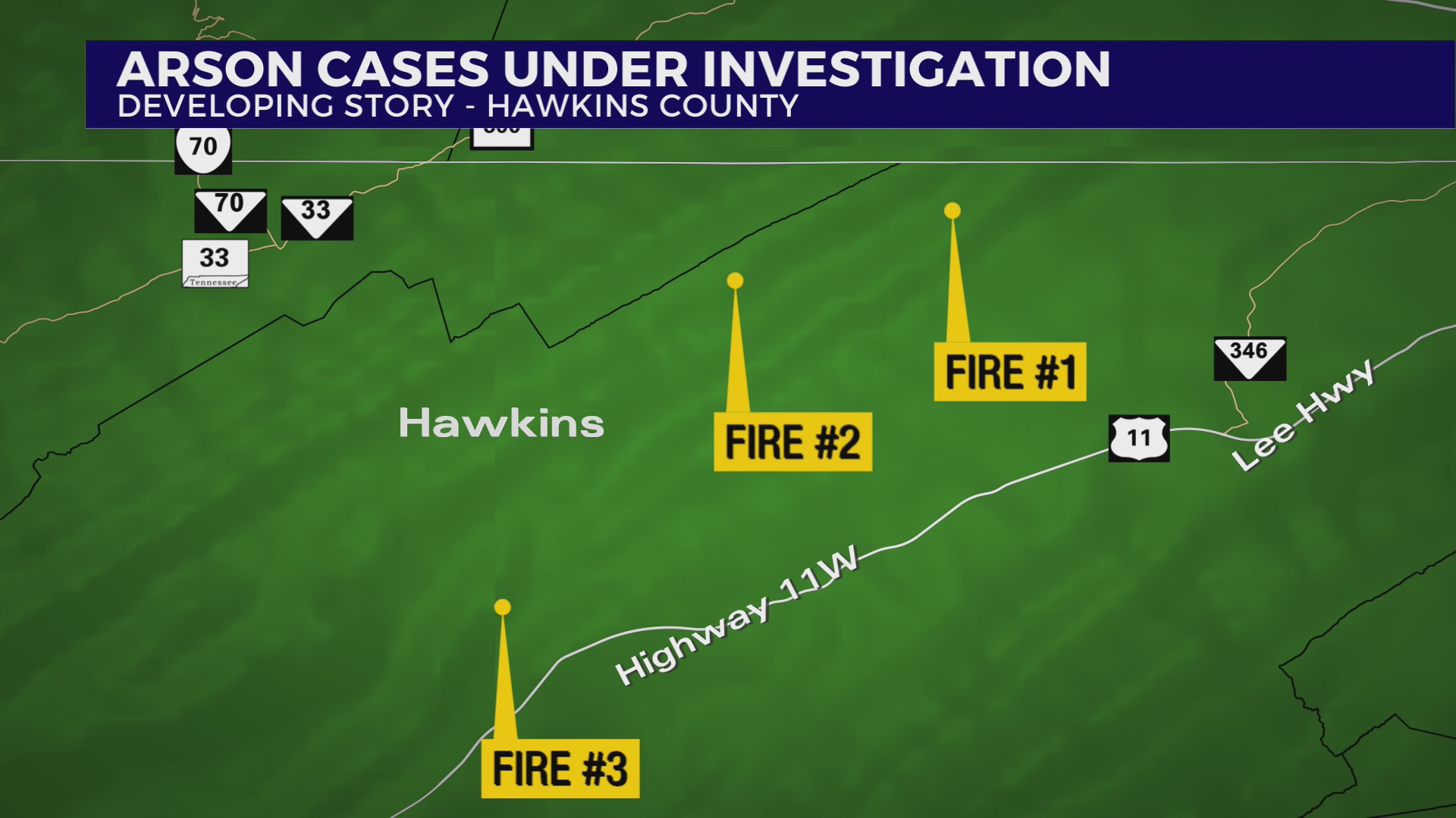 Hawkins Co. Sheriff’s Office investigating ‘arson cases’ after 3 fires