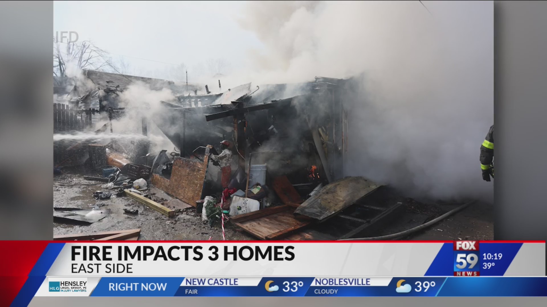 11 displaced after east side fire impacts multiple structures – Fox 59