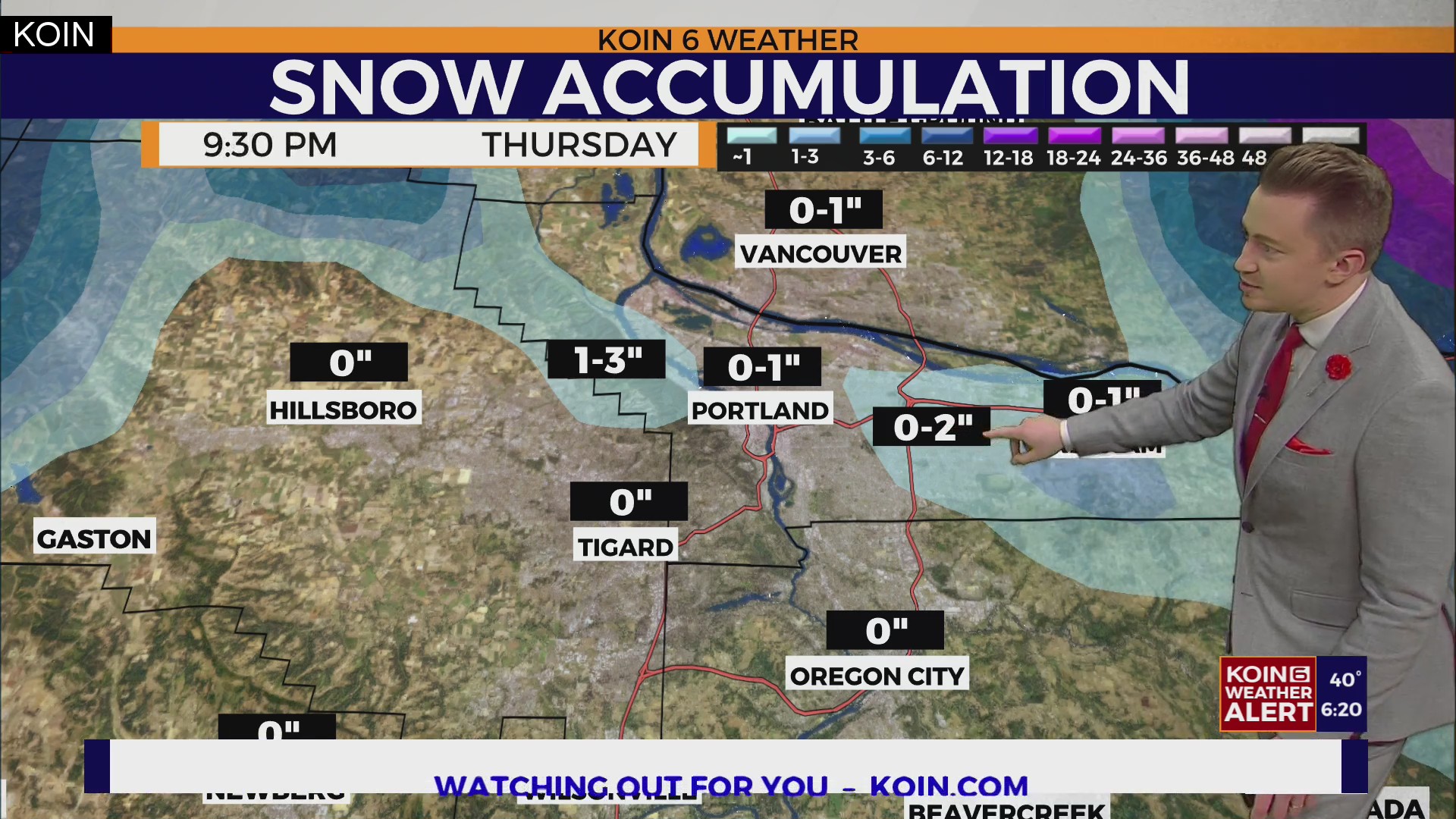 Snow possible around Portland early Thursday morning – KOIN.com