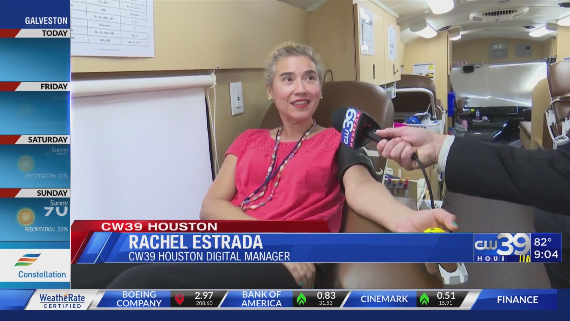 Rachel Rivas Houston CW39 blood drive along with Gulf Coast Regional Blood Center | Seth ...