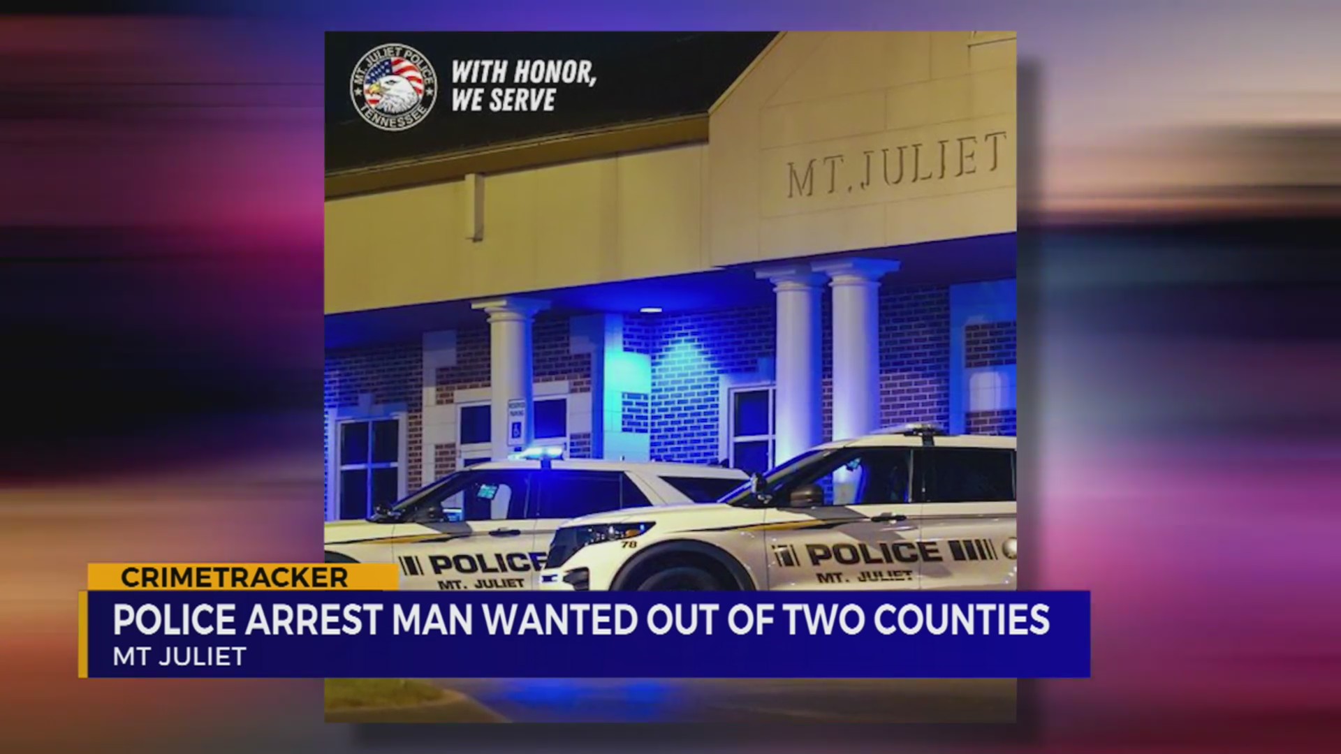 Wanted man arrested after Mt. Juliet traffic stop – WKRN News 2