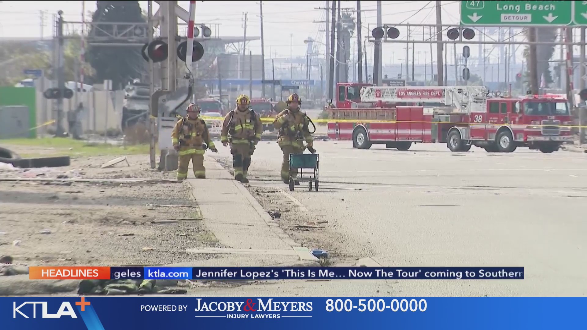 Truck explosion injures 9 firefighters in Los Angeles – KTLA