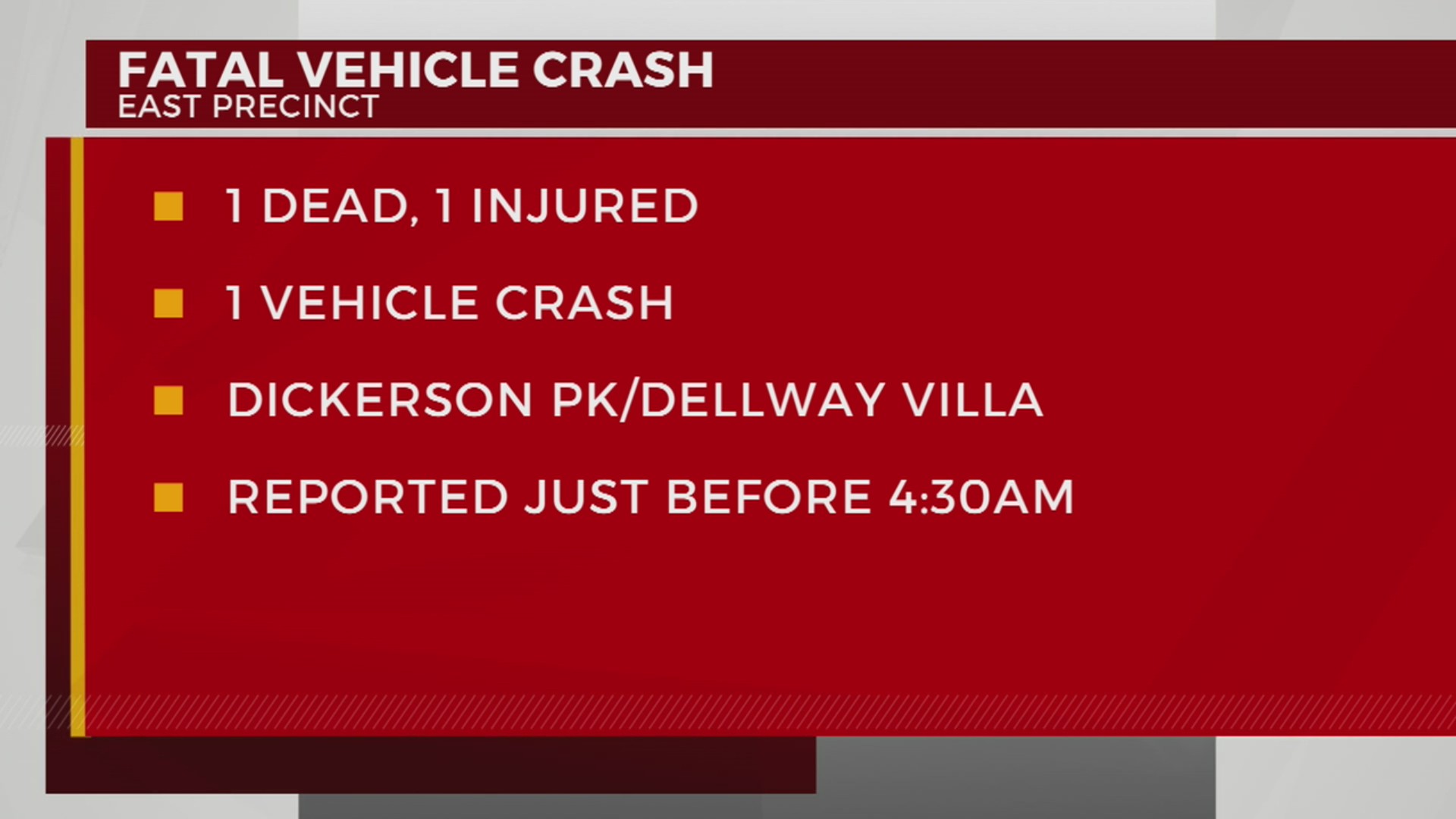 1 killed, 1 injured in crash on Dickerson Pike – WKRN News 2
