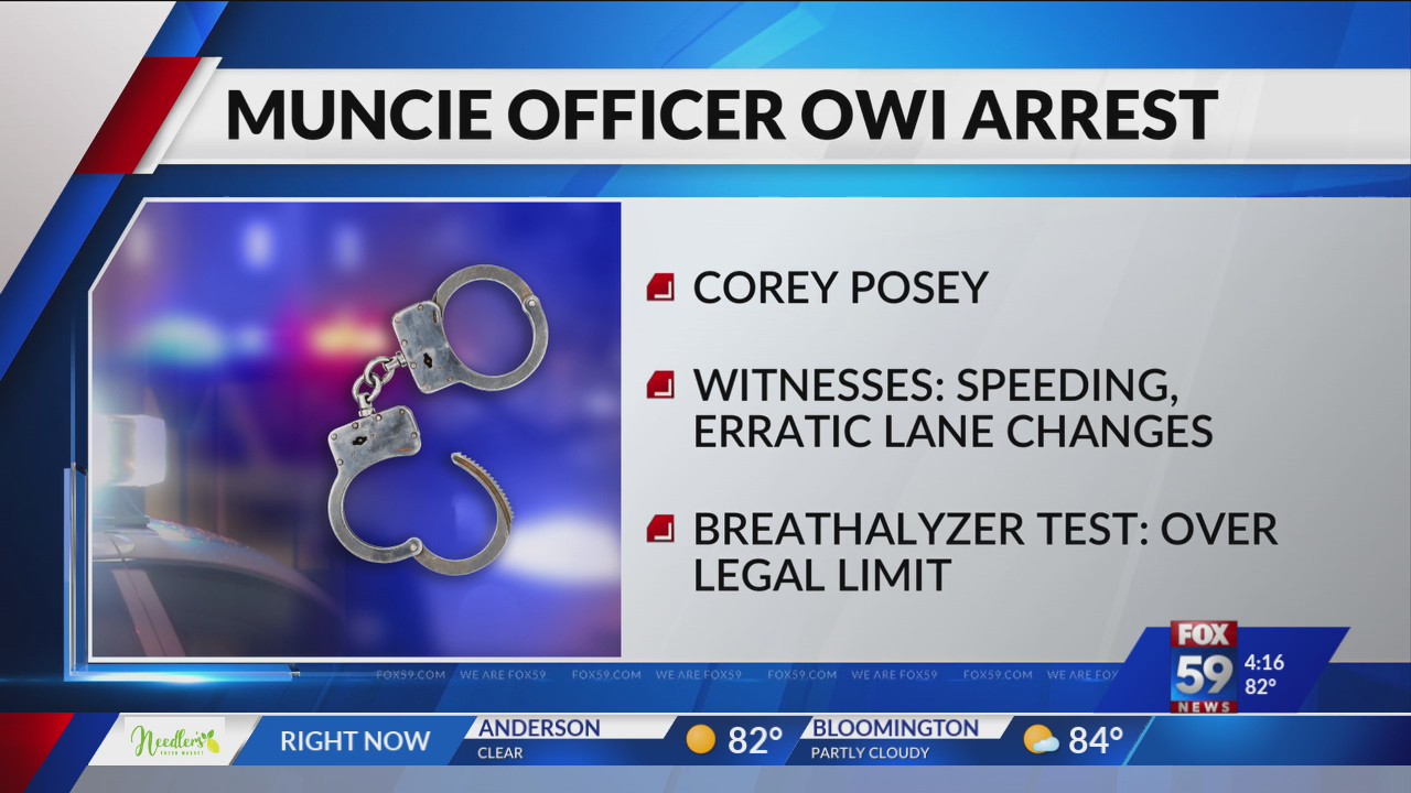Muncie police officer arrested in OWI case – Fox 59