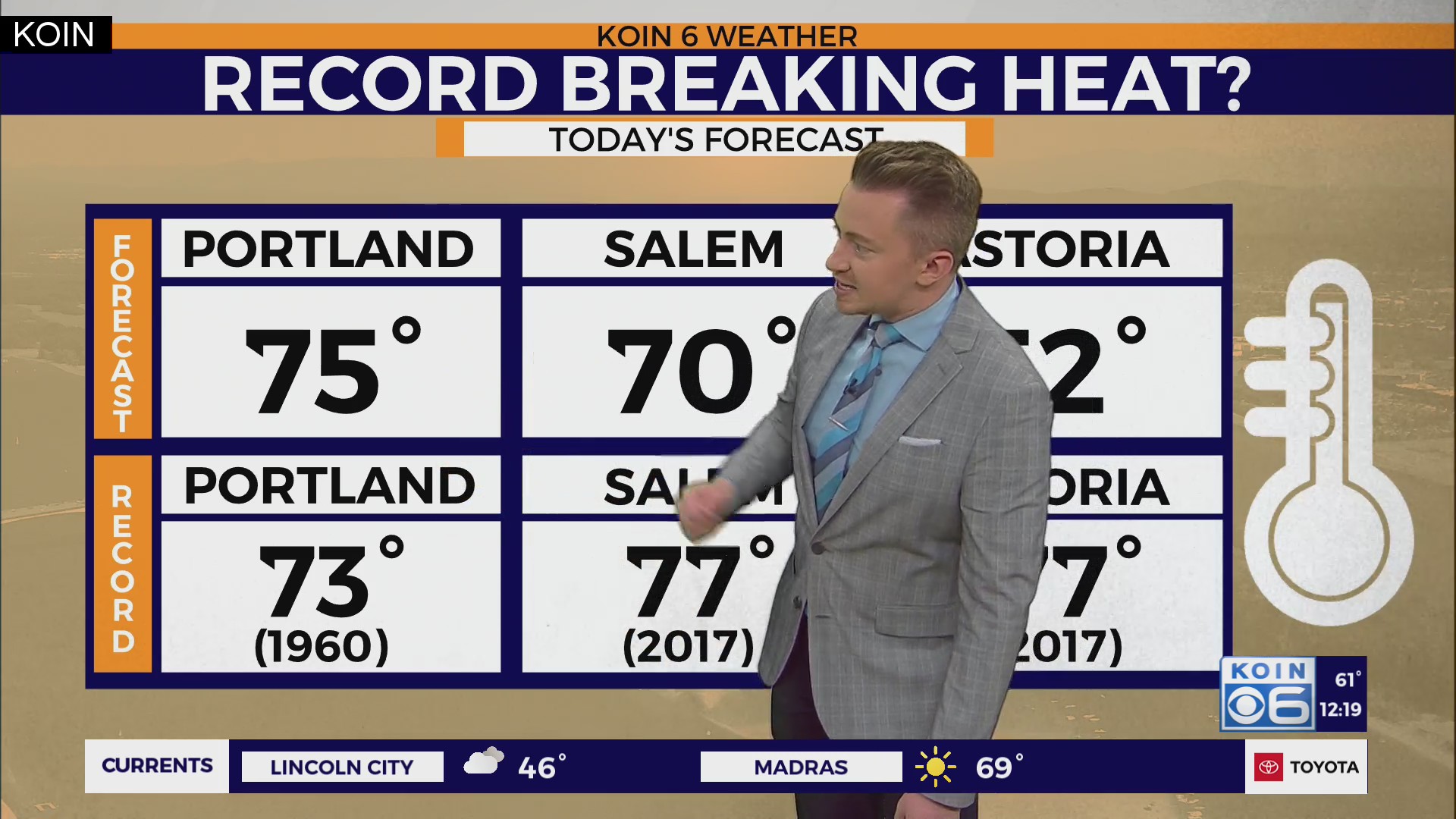 Another round of record warmth possible in Portland Tuesday – KOIN.com