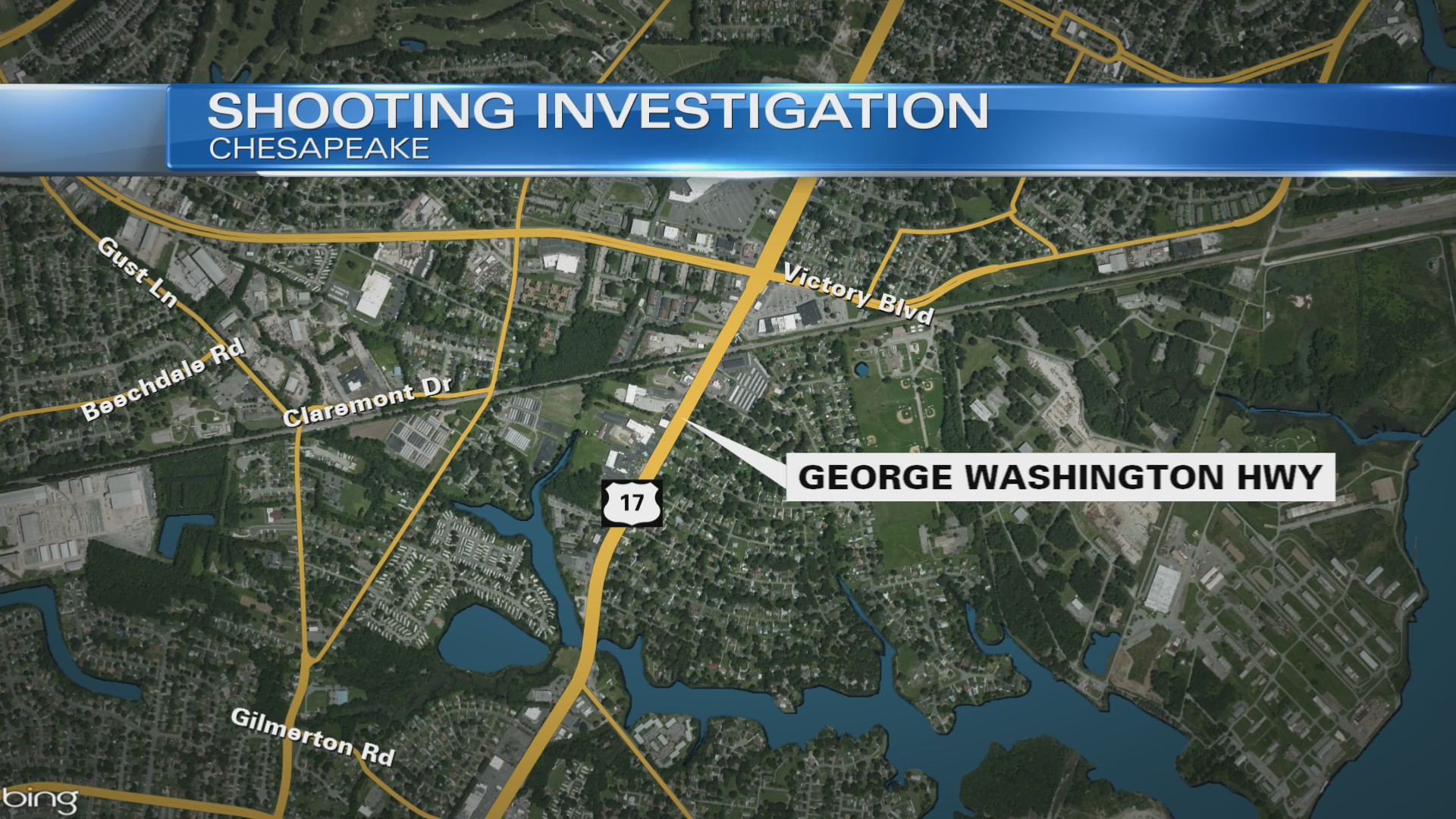 Police 1 injured in Chesapeake shooting