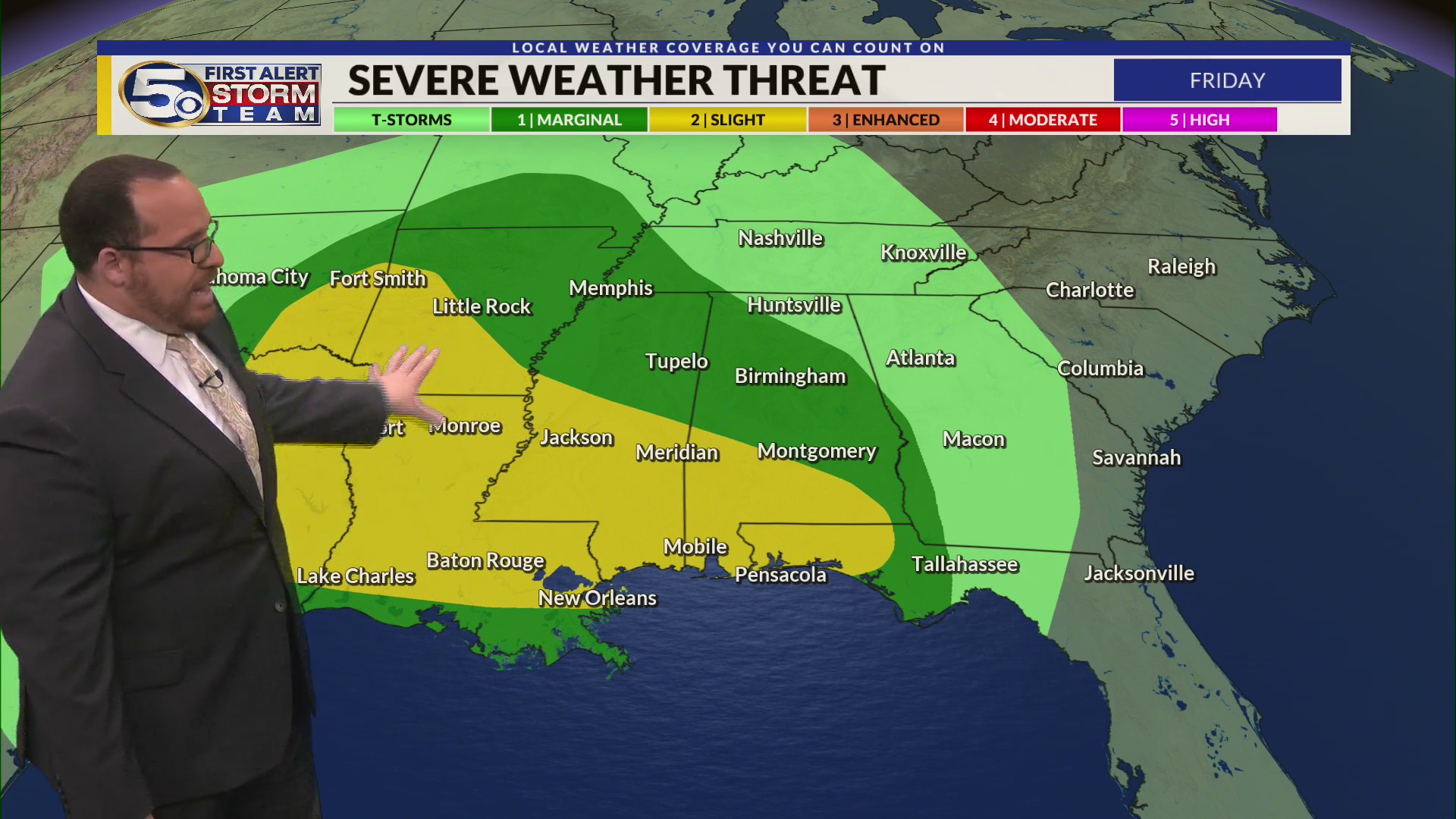 Quiet and mild night ahead, Storms return Friday night – WKRG News 5