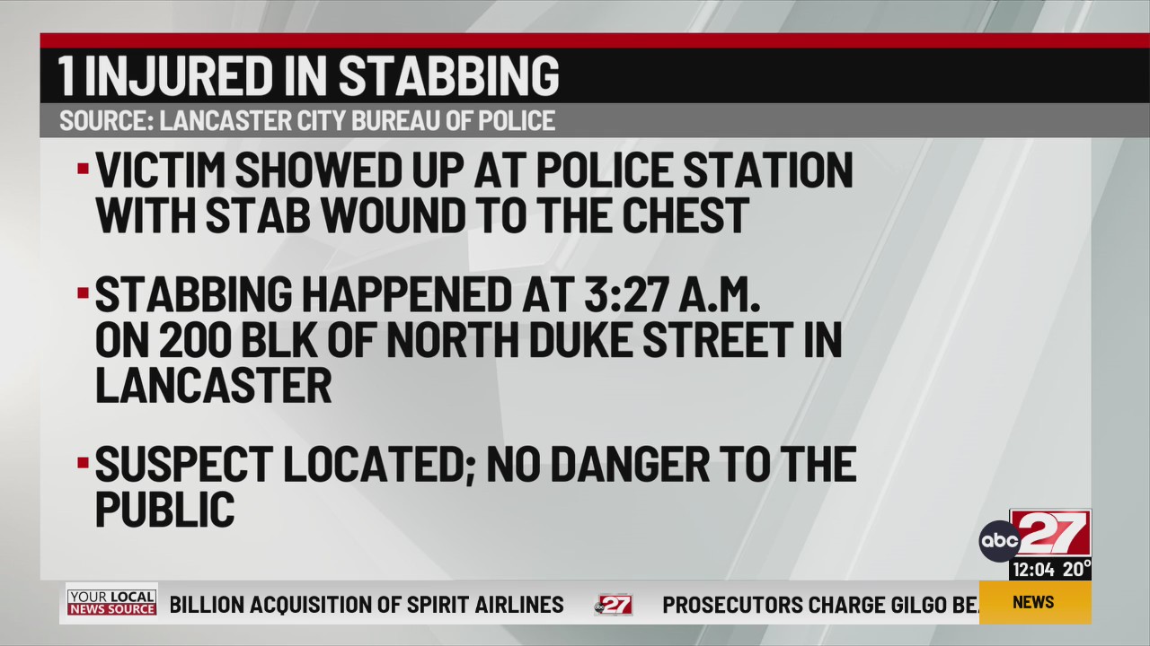 One injured in Lancaster stabbing – ABC27