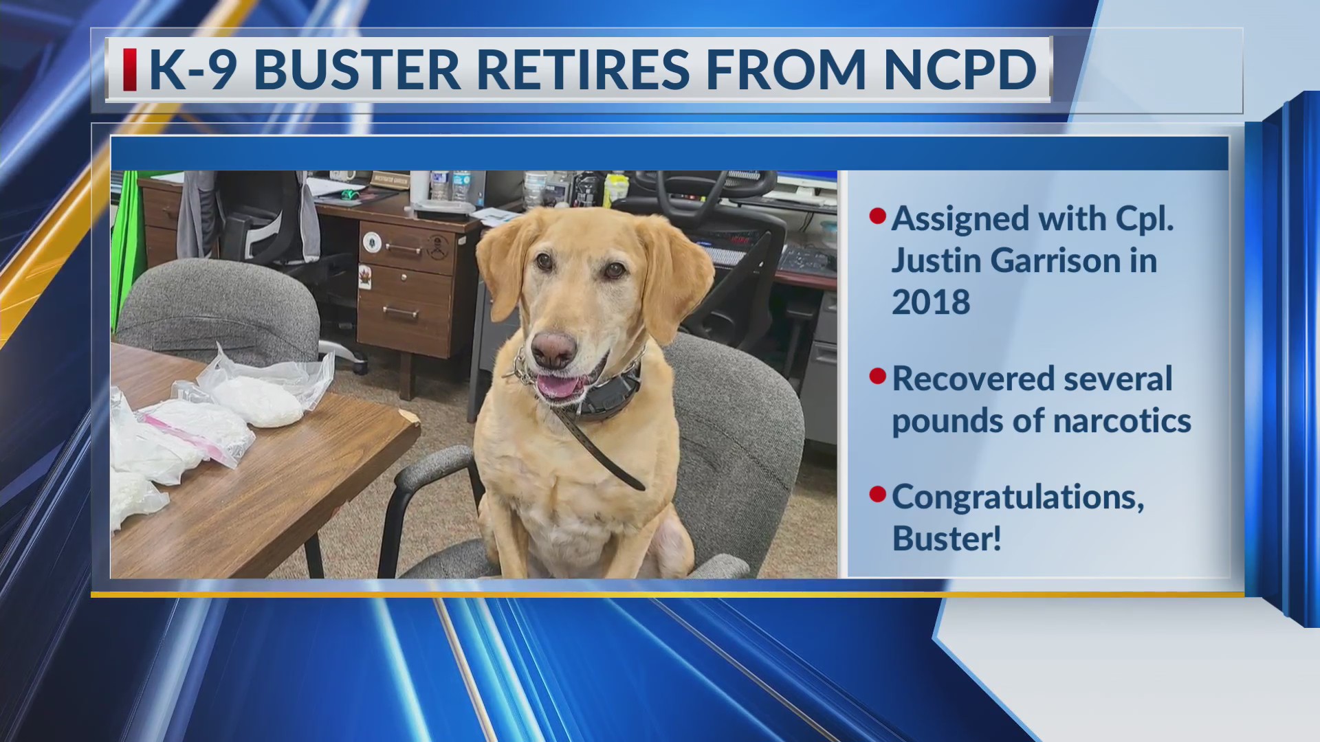 K-9 Buster retires from North Charleston Police Department – WCBD News 2