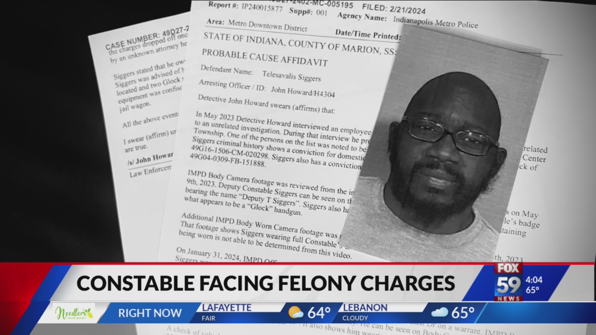 Center Township Deputy Constable Arrested On Gun Charge Fox 59