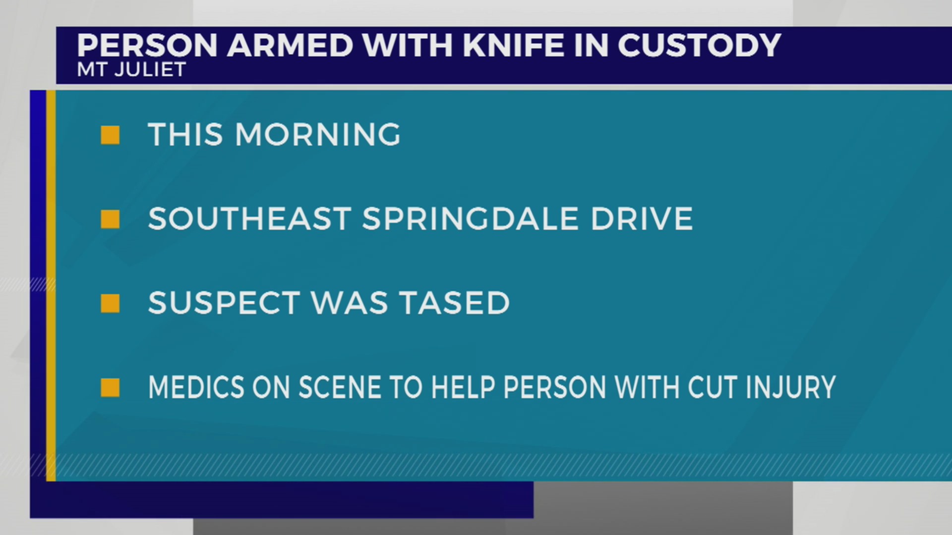 Armed person taken into custody in Mt. Juliet – WKRN News 2