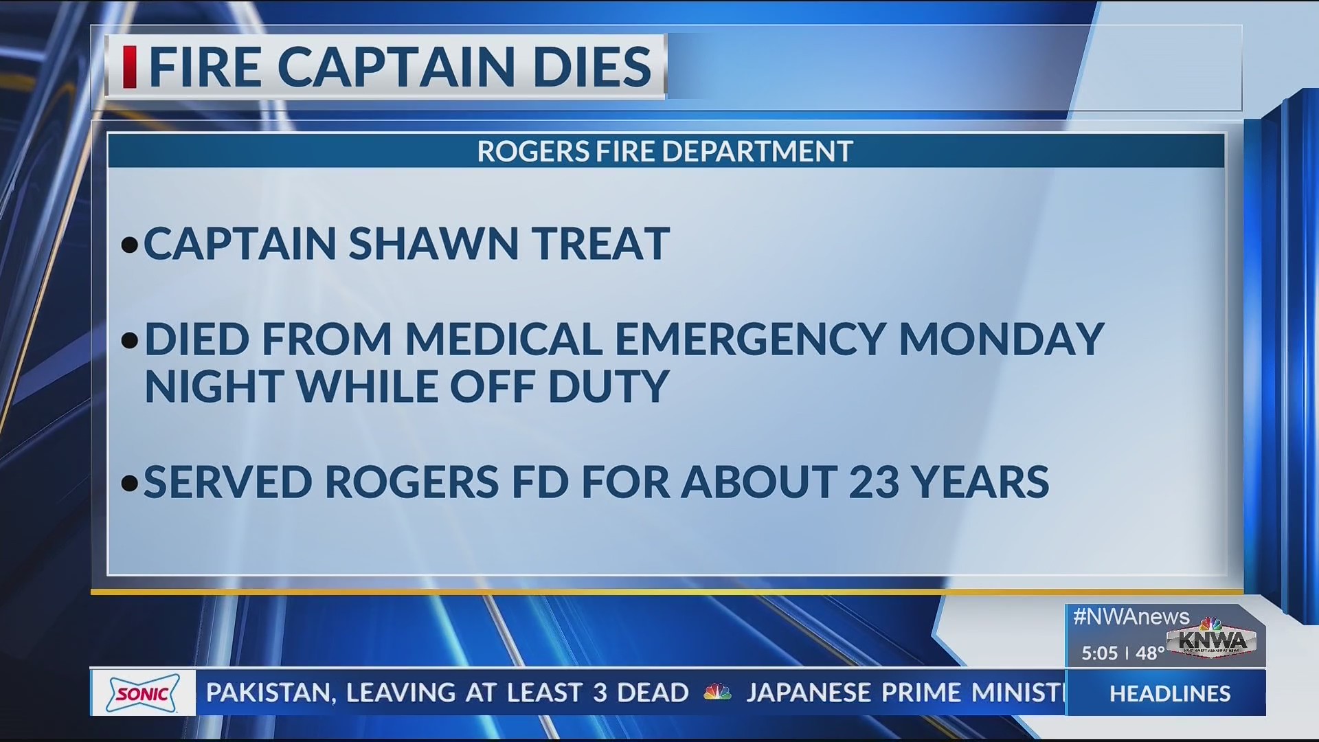 Rogers Fire Department Captain dies suddenly – KNWA FOX24