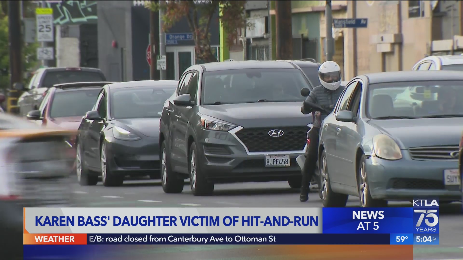 Karen Bass's daughter victim of hit-and-run - KTLA