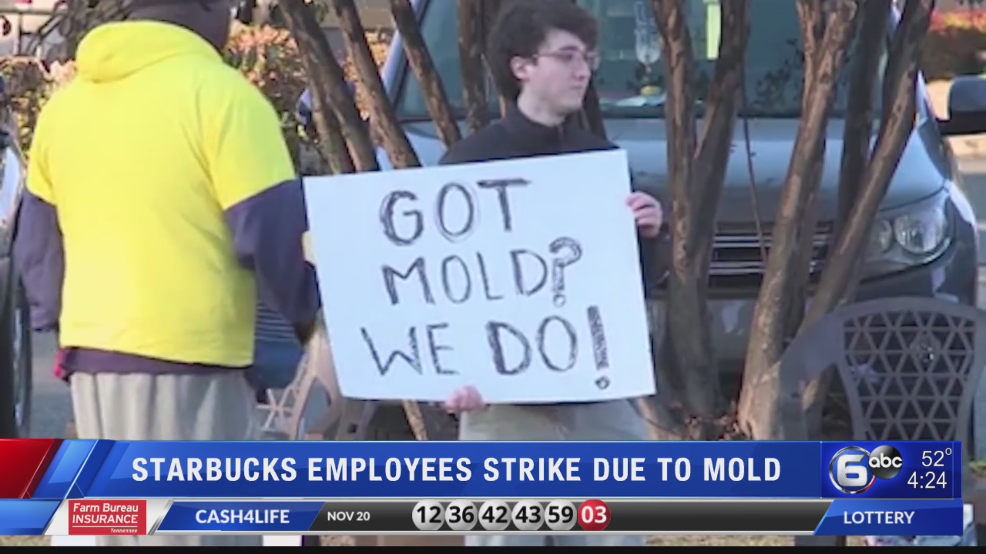 Starbucks employees strike due to mold WATE 6 On Your Side