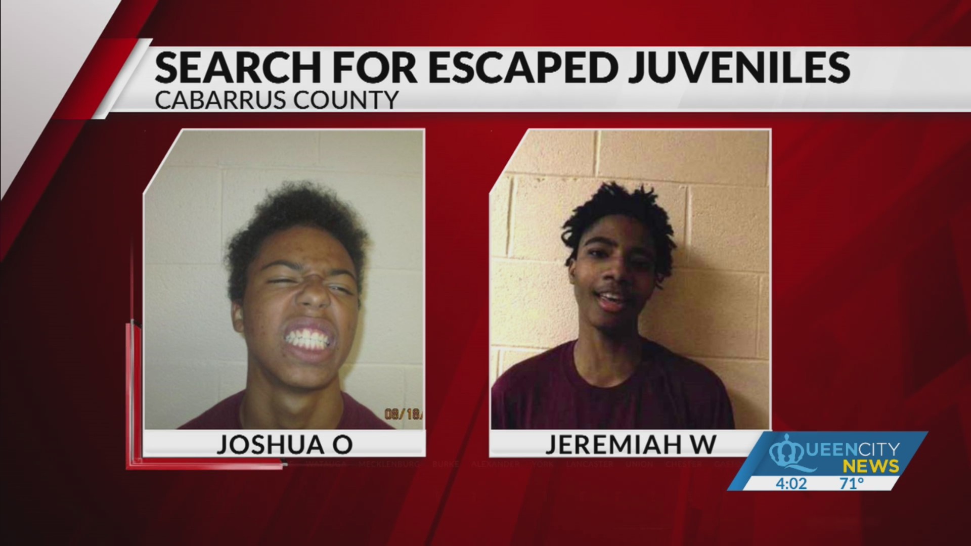 Two juveniles escape while in transit to detention center – Queen City News