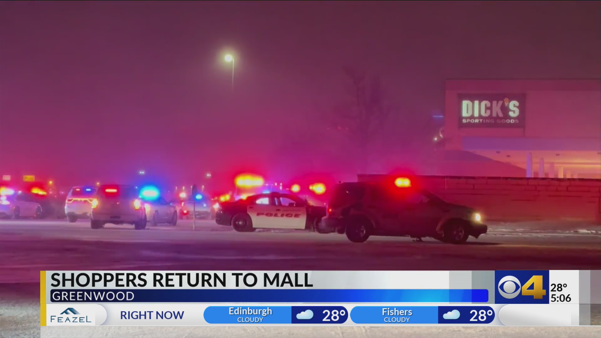 Shoppers fill mall as Greenwood Police look into what caused shots fired outside Friday night